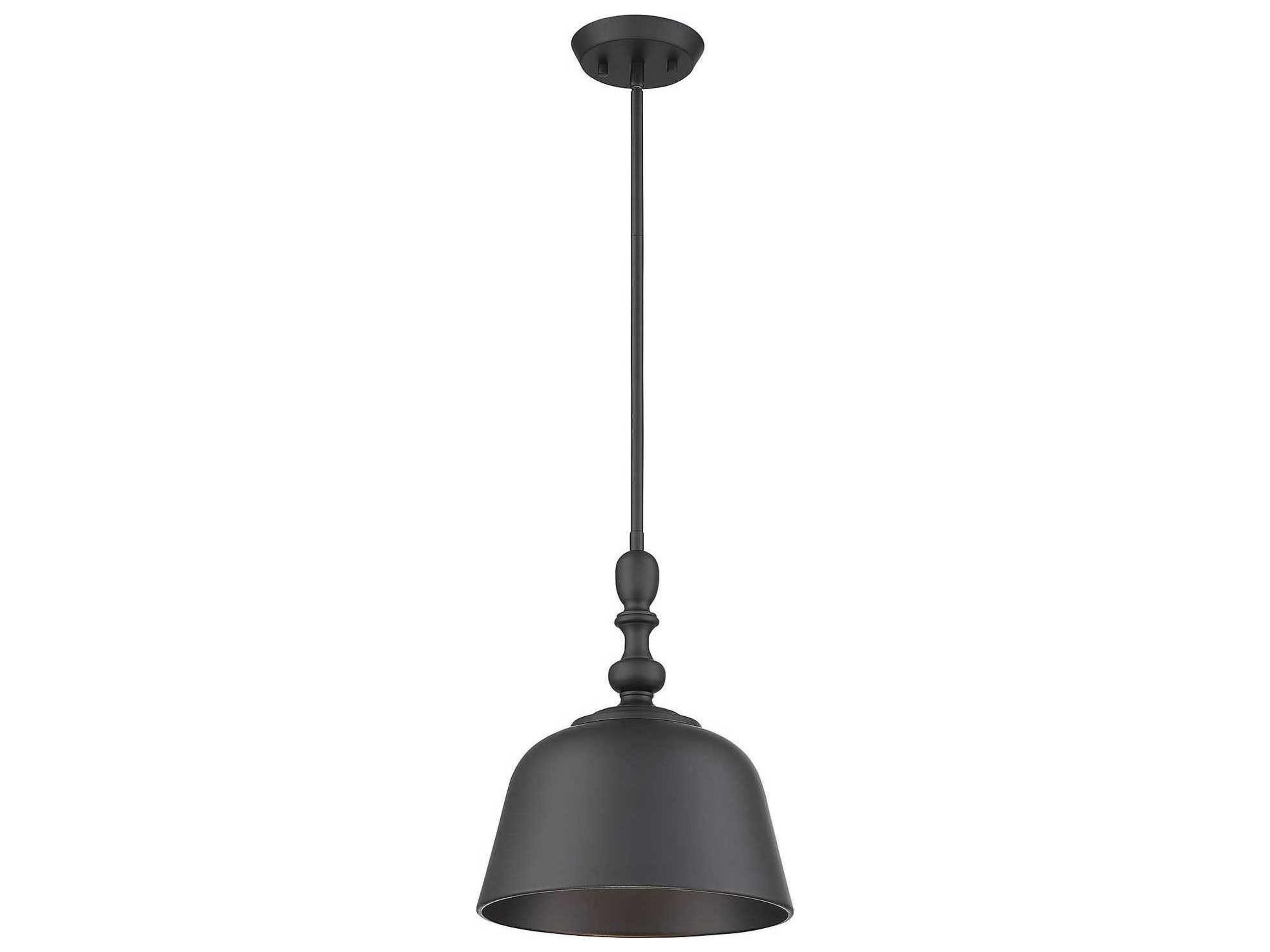 Berg 1-Light Matte Black Dome Mini Pendant