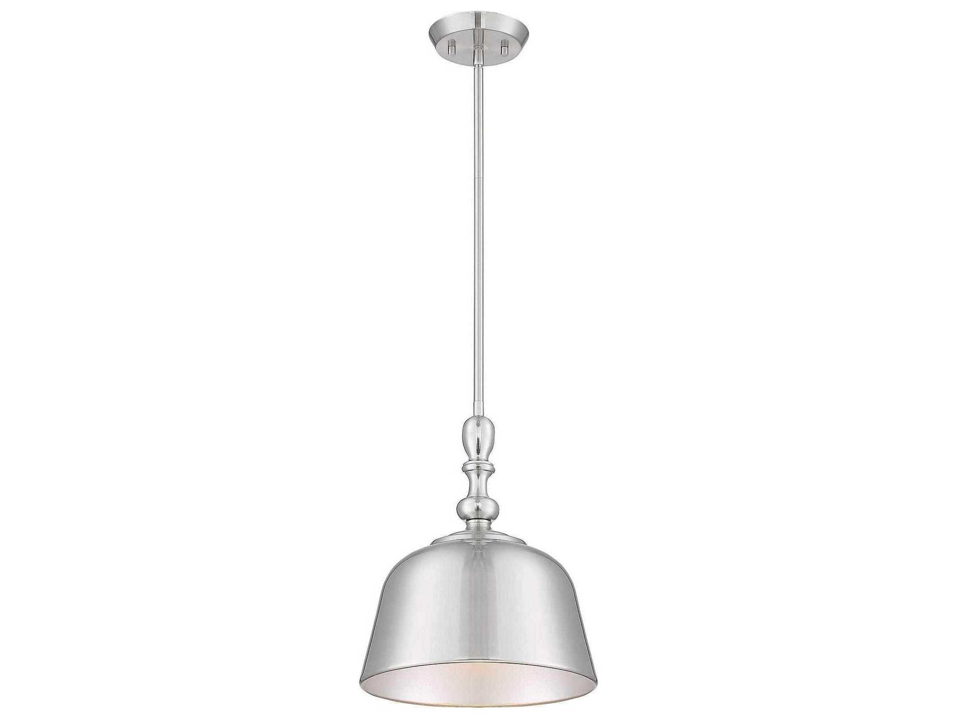 Berg 1-Light Satin Nickel Dome Mini Pendant