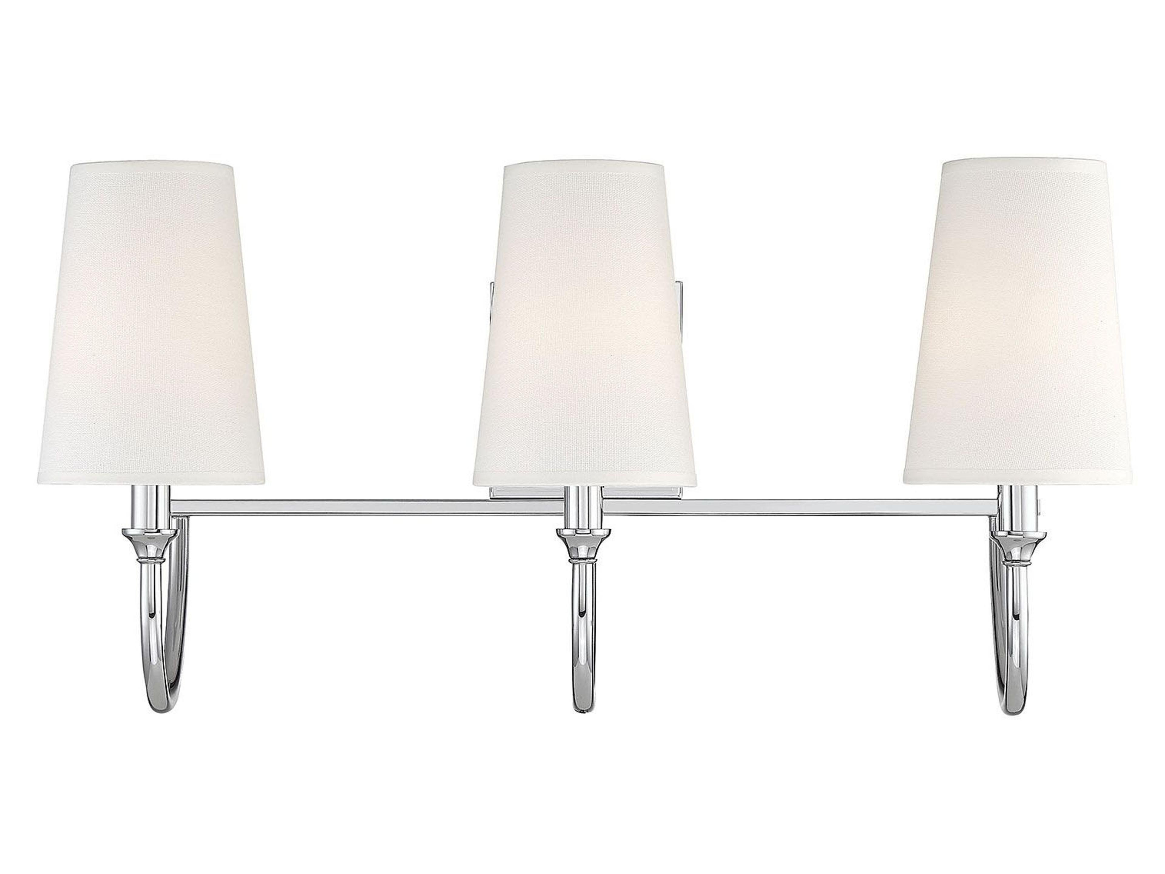 Cameron 3-Light Polished Nickel Vanity Light