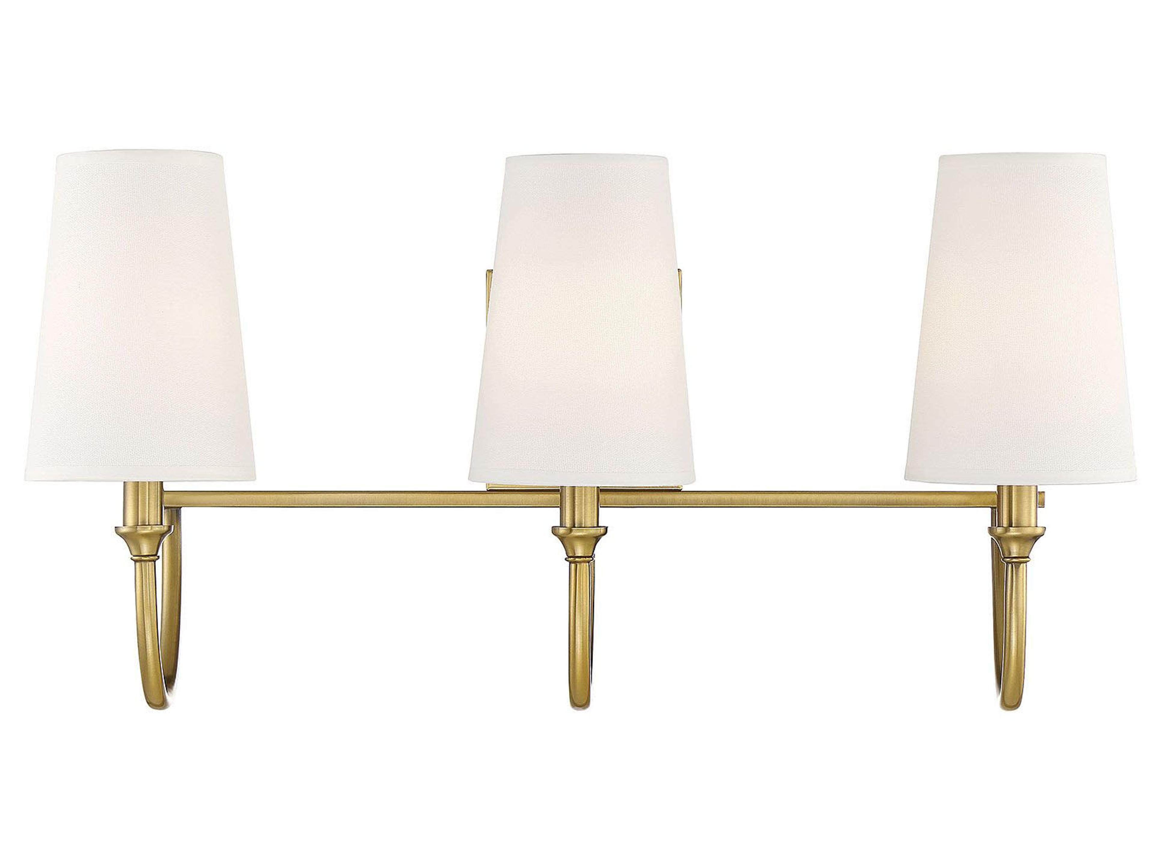 Cameron 3-Light Warm Brass Vanity Light