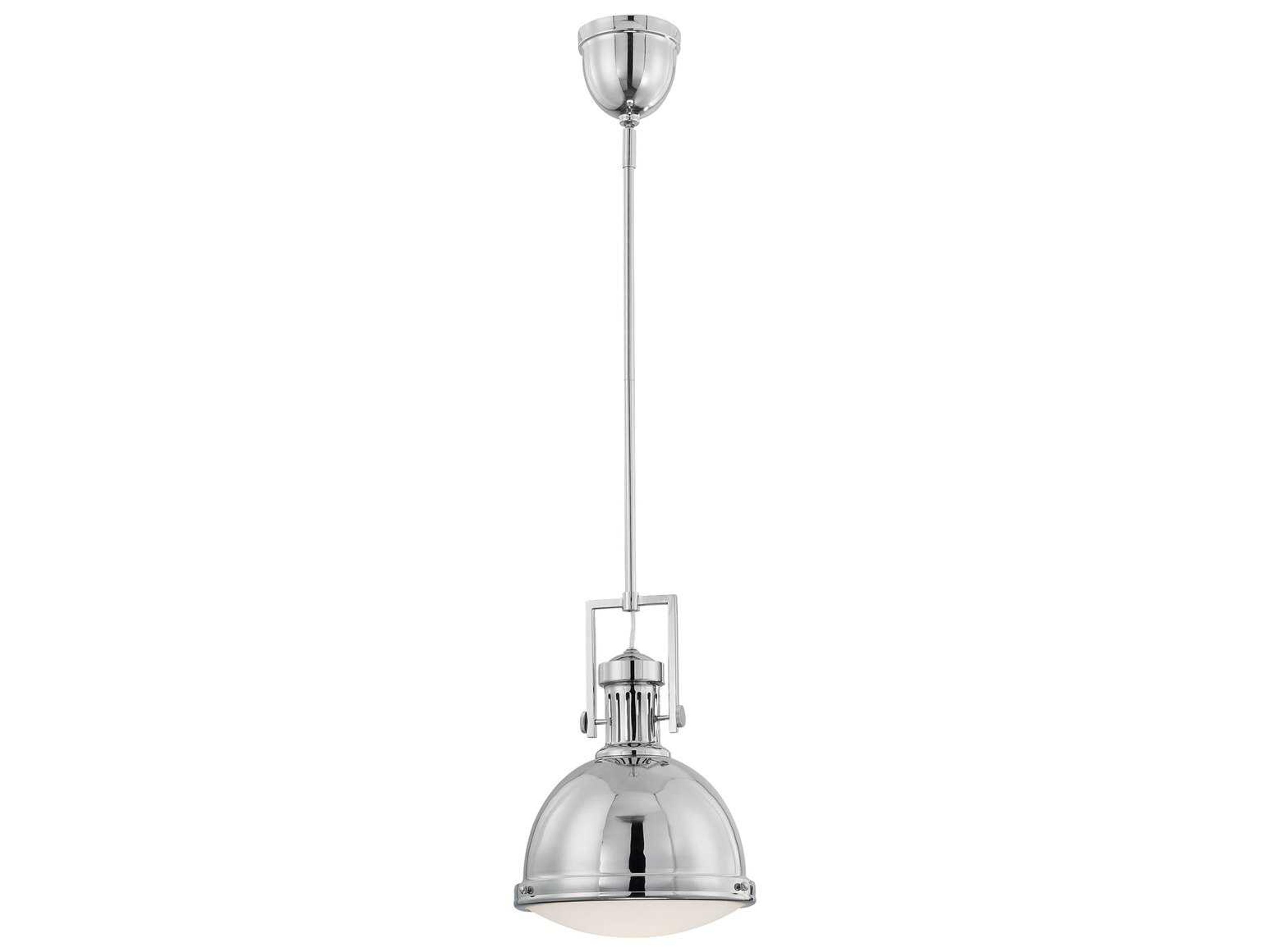 Chival 1-Light Polished Nickel Glass Pendant