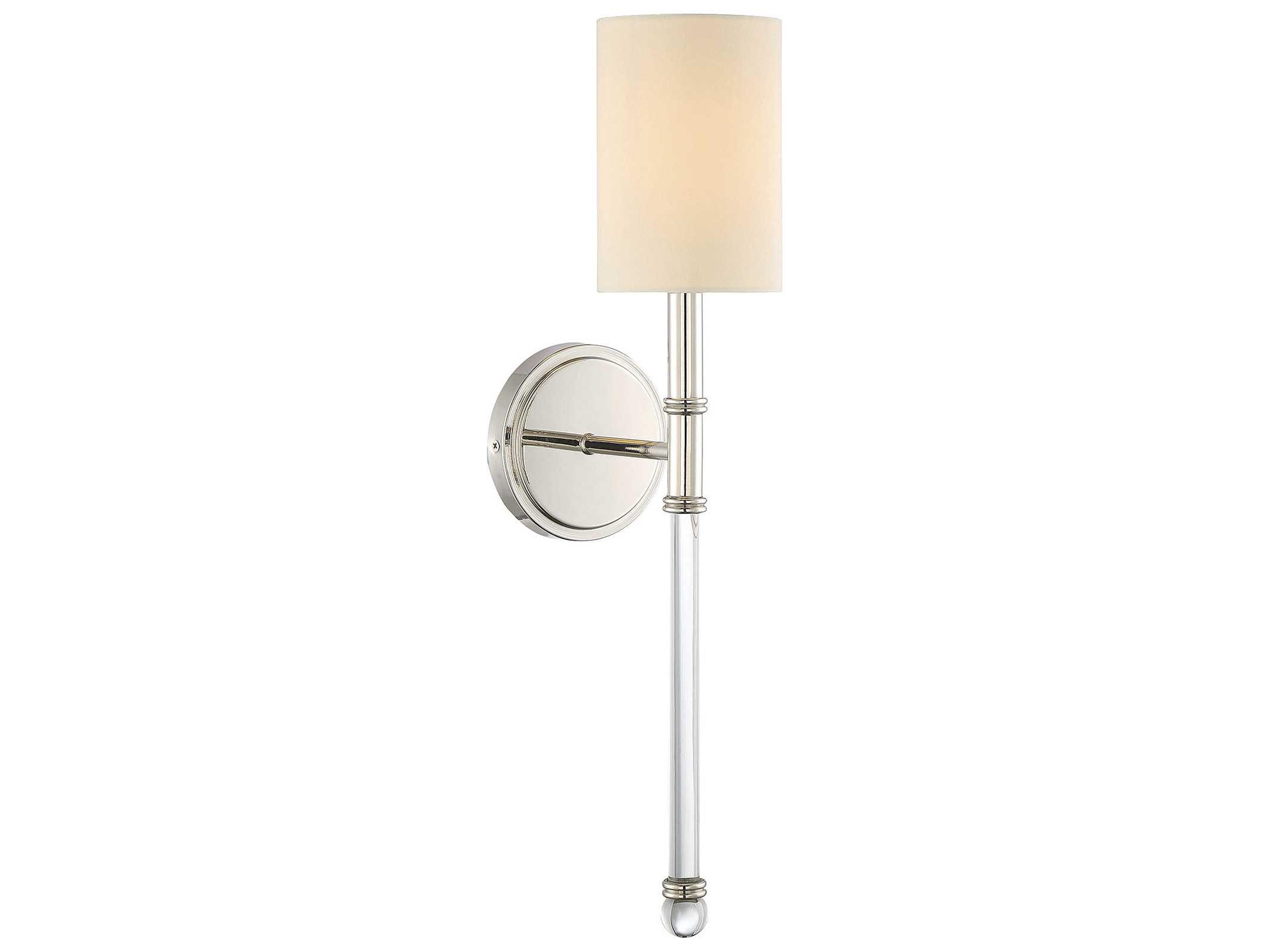 Fremont 1-Light Polished Nickel Glass Wall Sconce