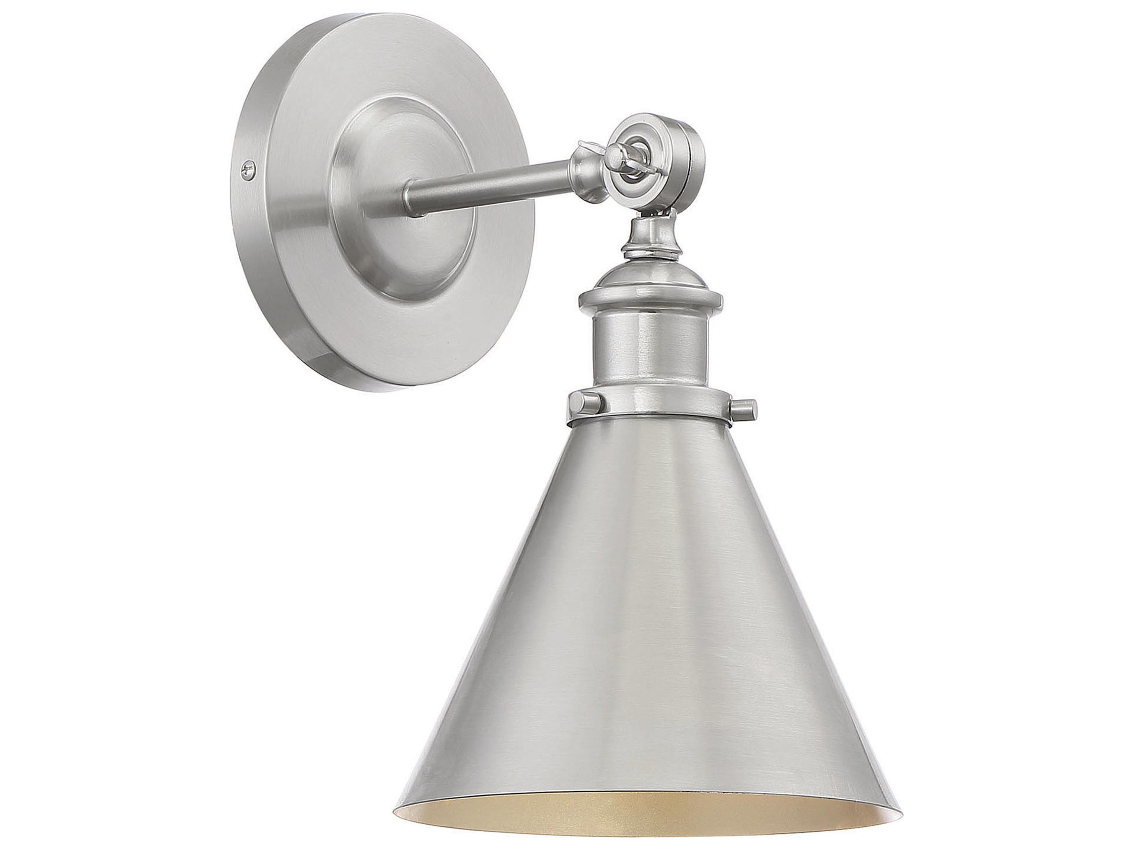 Glenn 1-Light Satin Nickel Wall Sconce