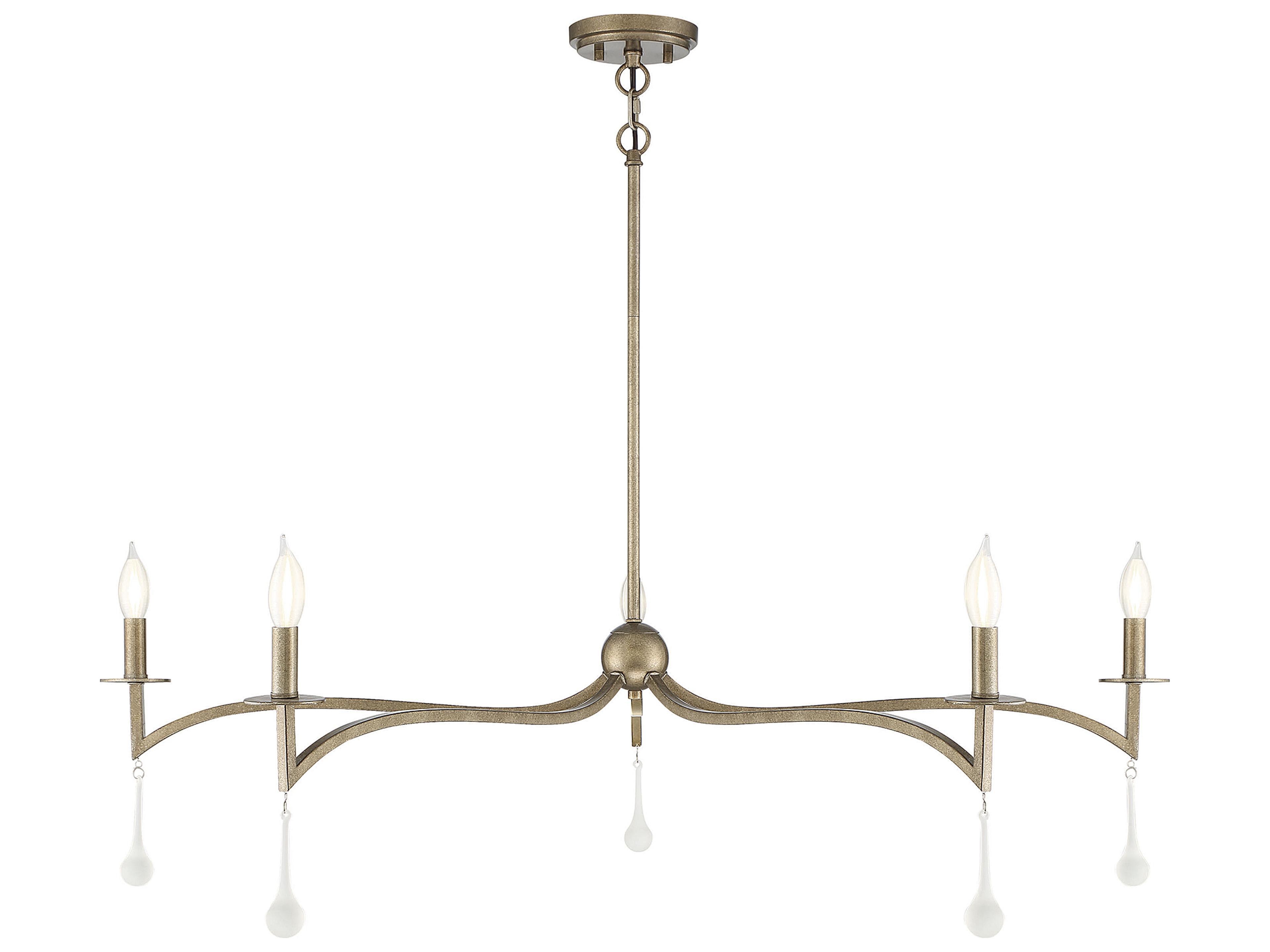 Laramie 5-Light Chelsea Gold Crystal Candelabra Chandelier