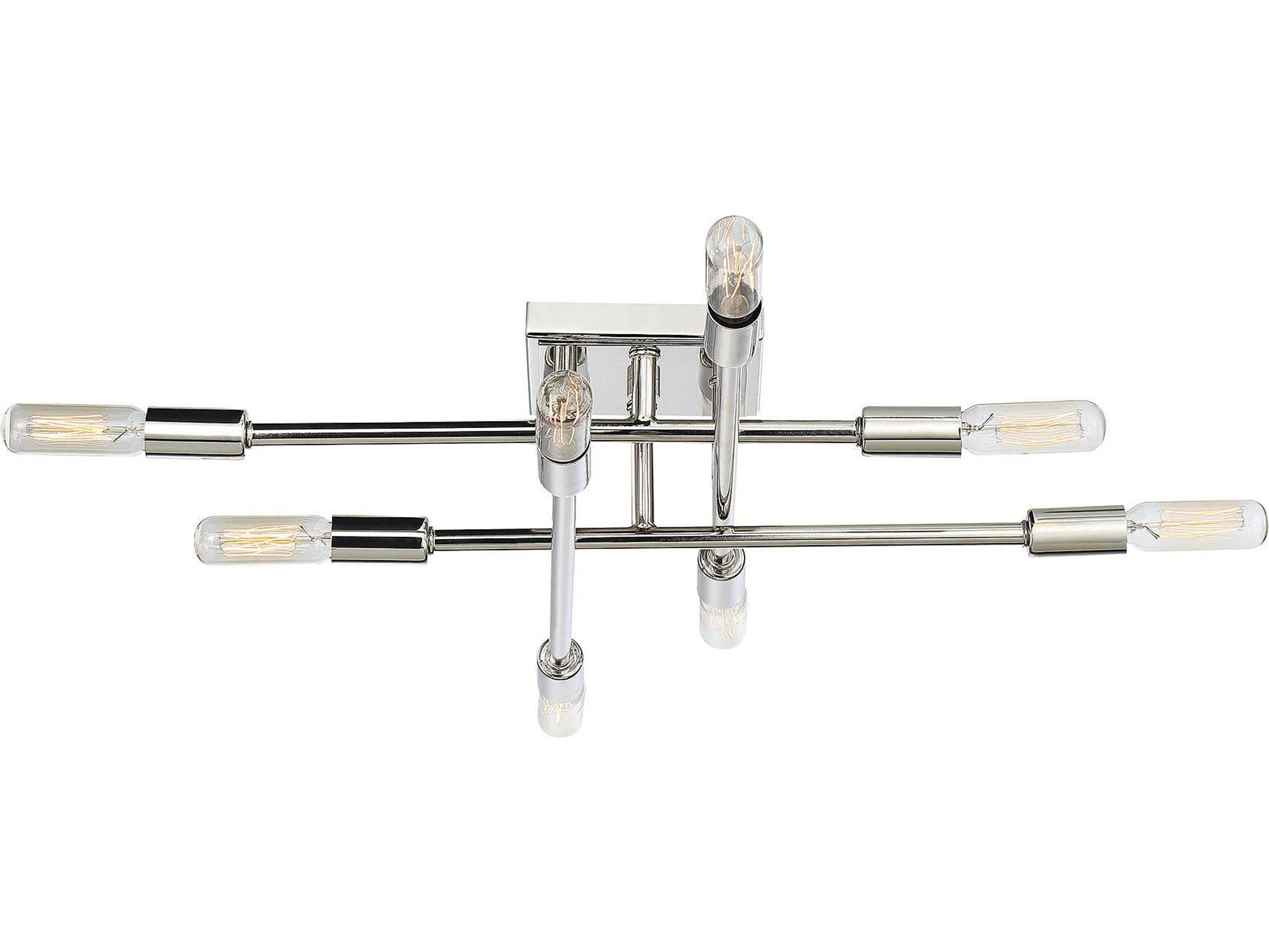 Lyrique 8-Light Polished Nickel Semi Flush Mount