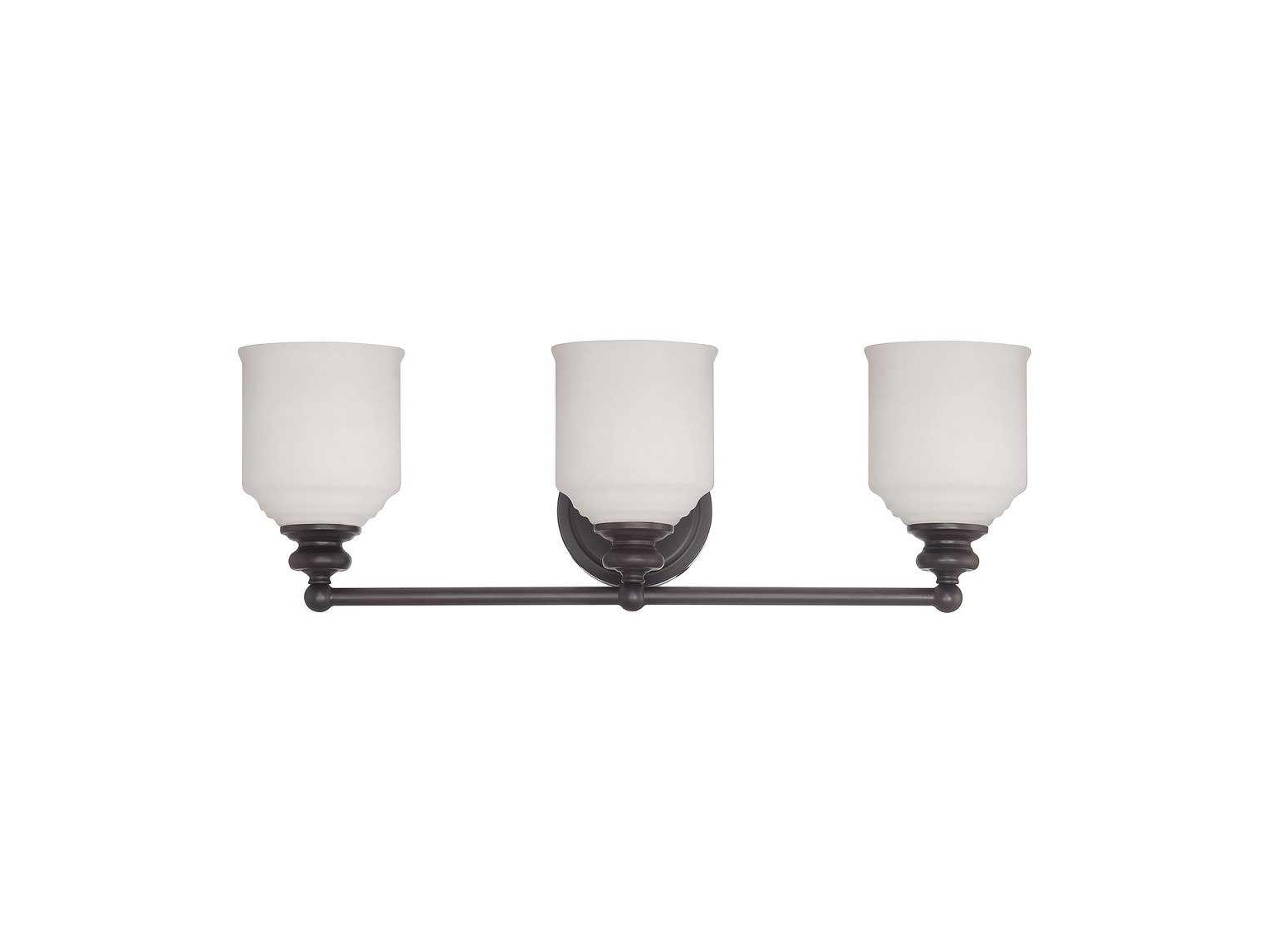 Melrose 3-Light English Bronze Glass Vanity Light