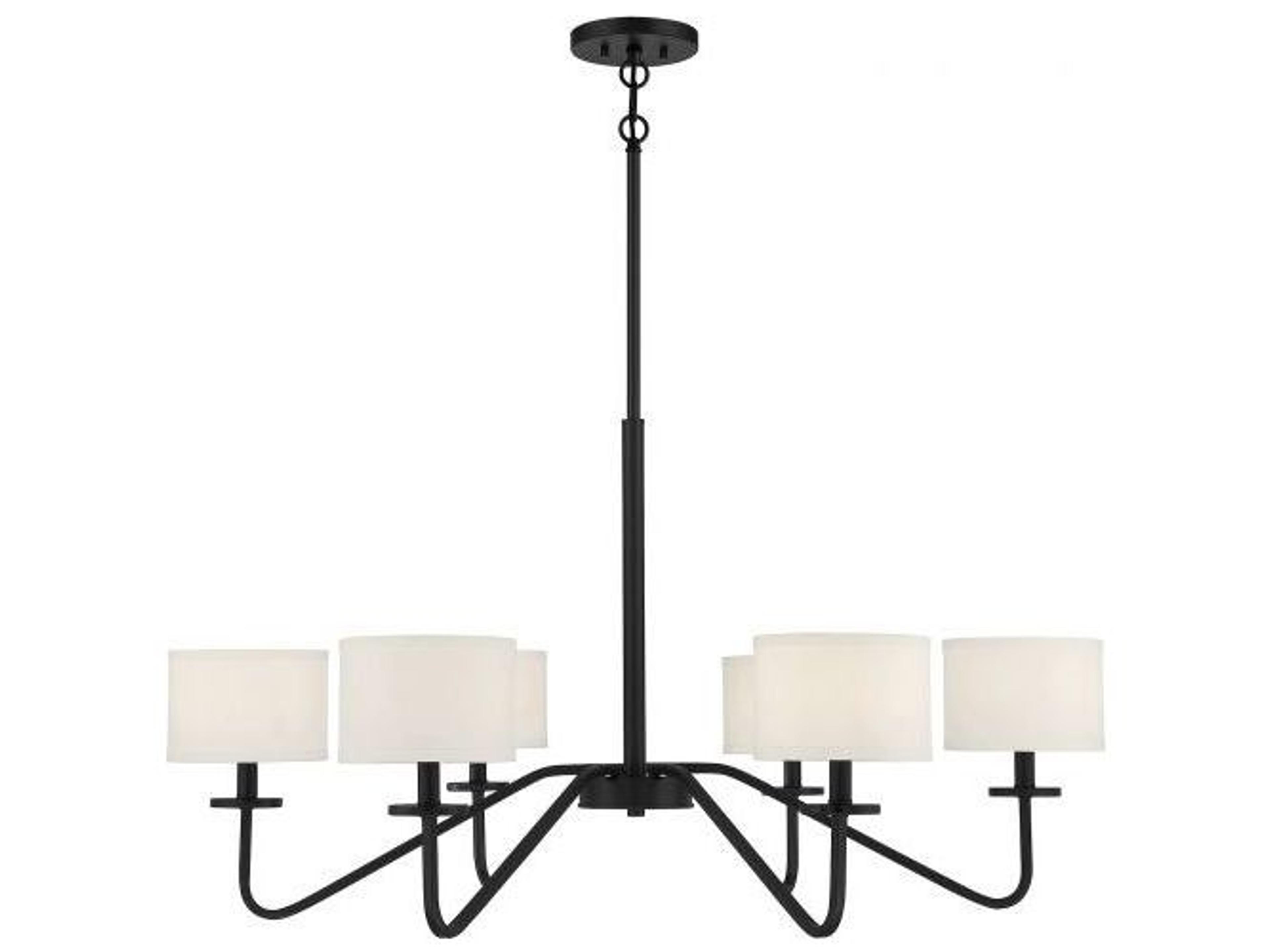 Meridian 6-Light Matte Black Empire Chandelier