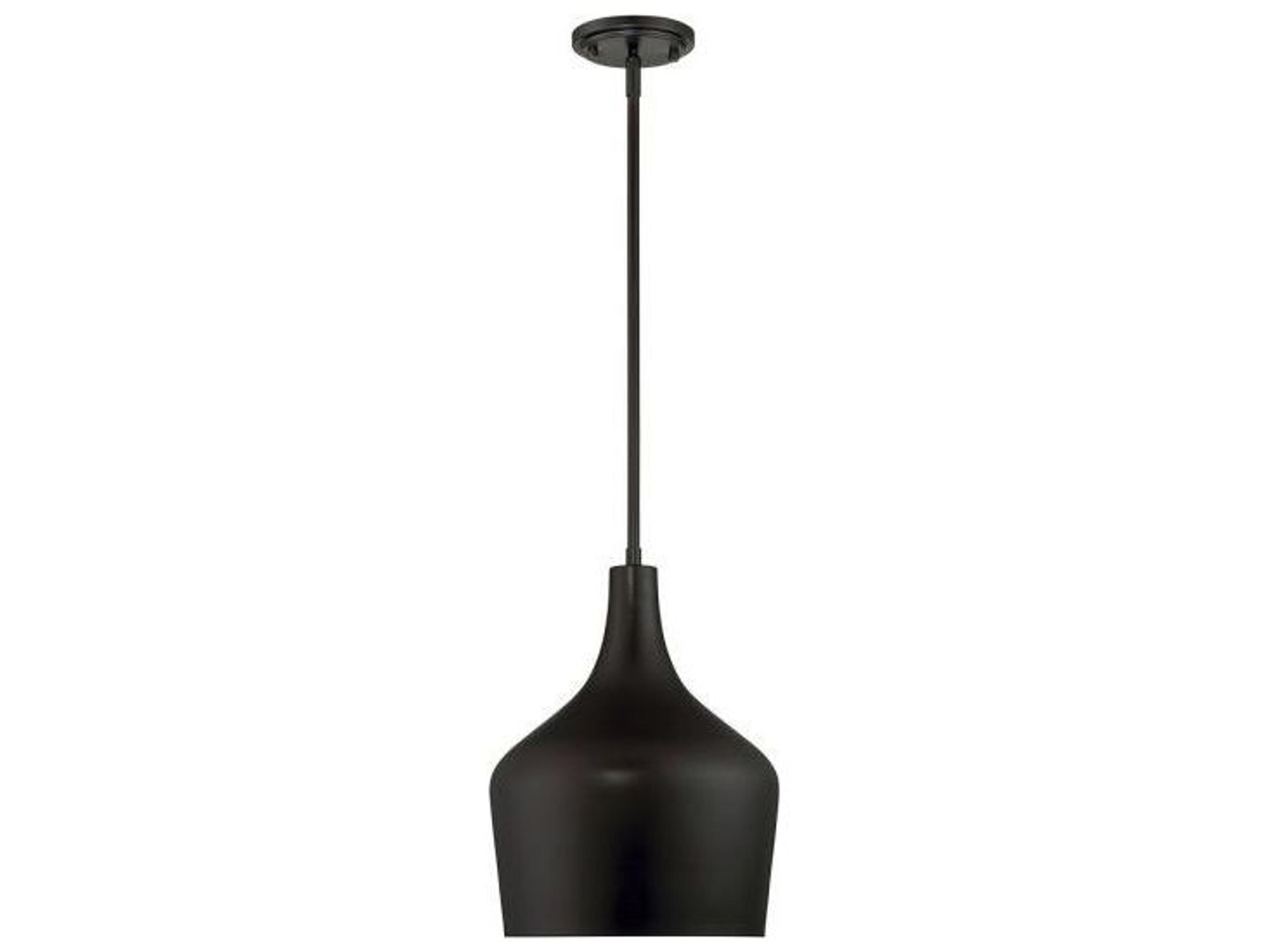 Meridian 1-Light Oil Rubbed Bronze Bell Mini Pendant