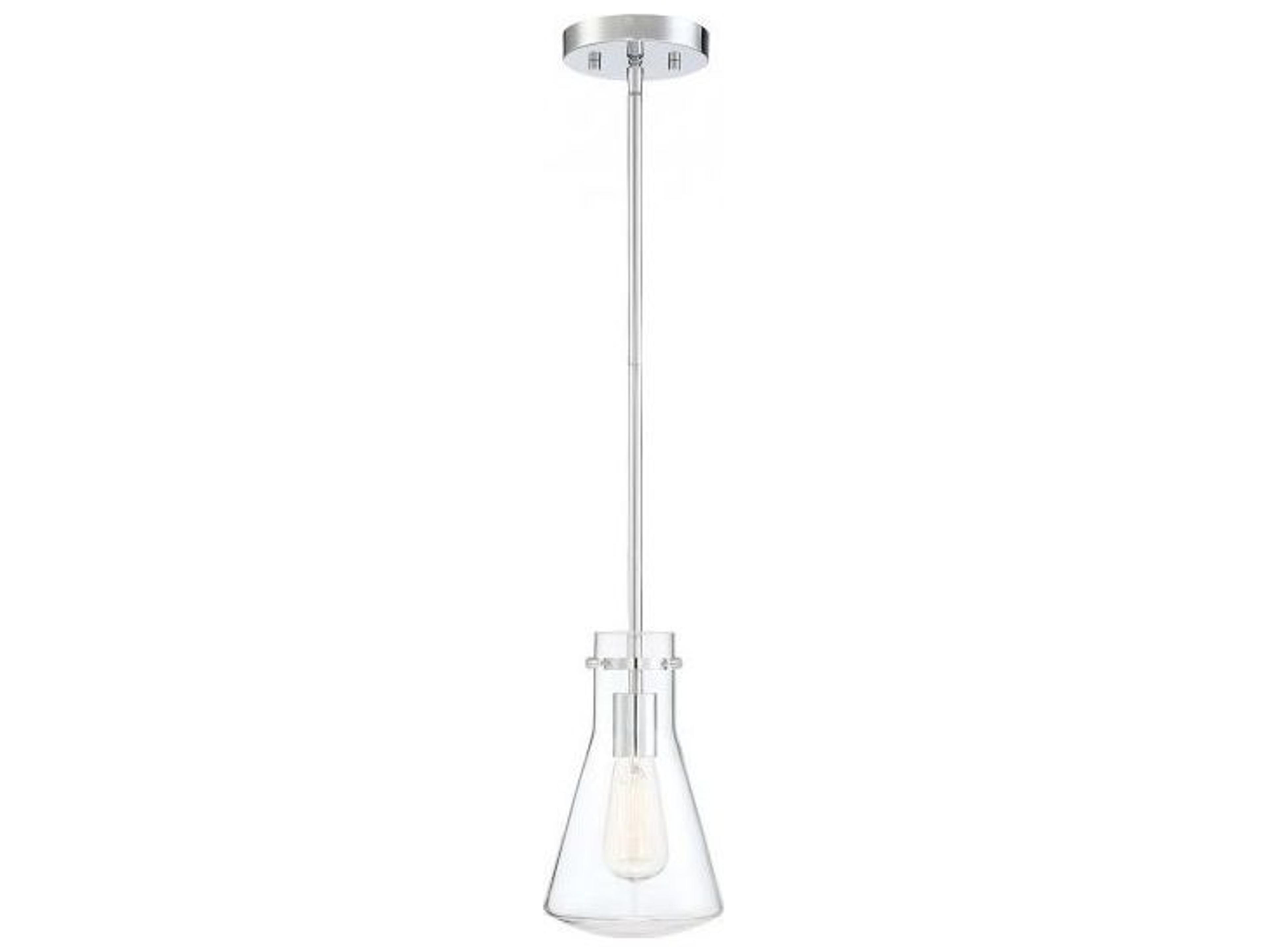 Meridian 1-Light Chrome Glass Globe Geometric Mini Pendant