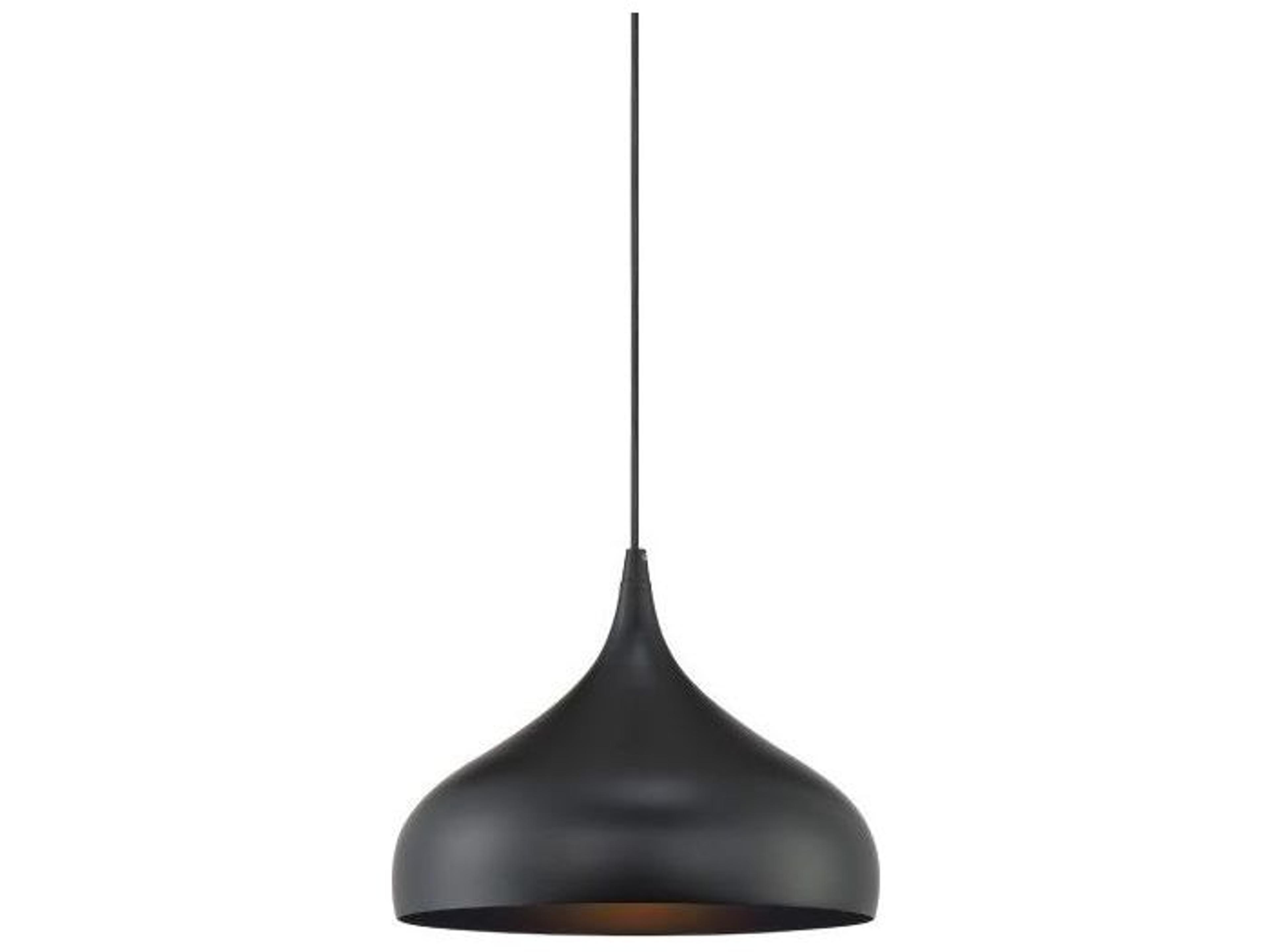 Meridian 1-Light Matte Black Bell Mini Pendant