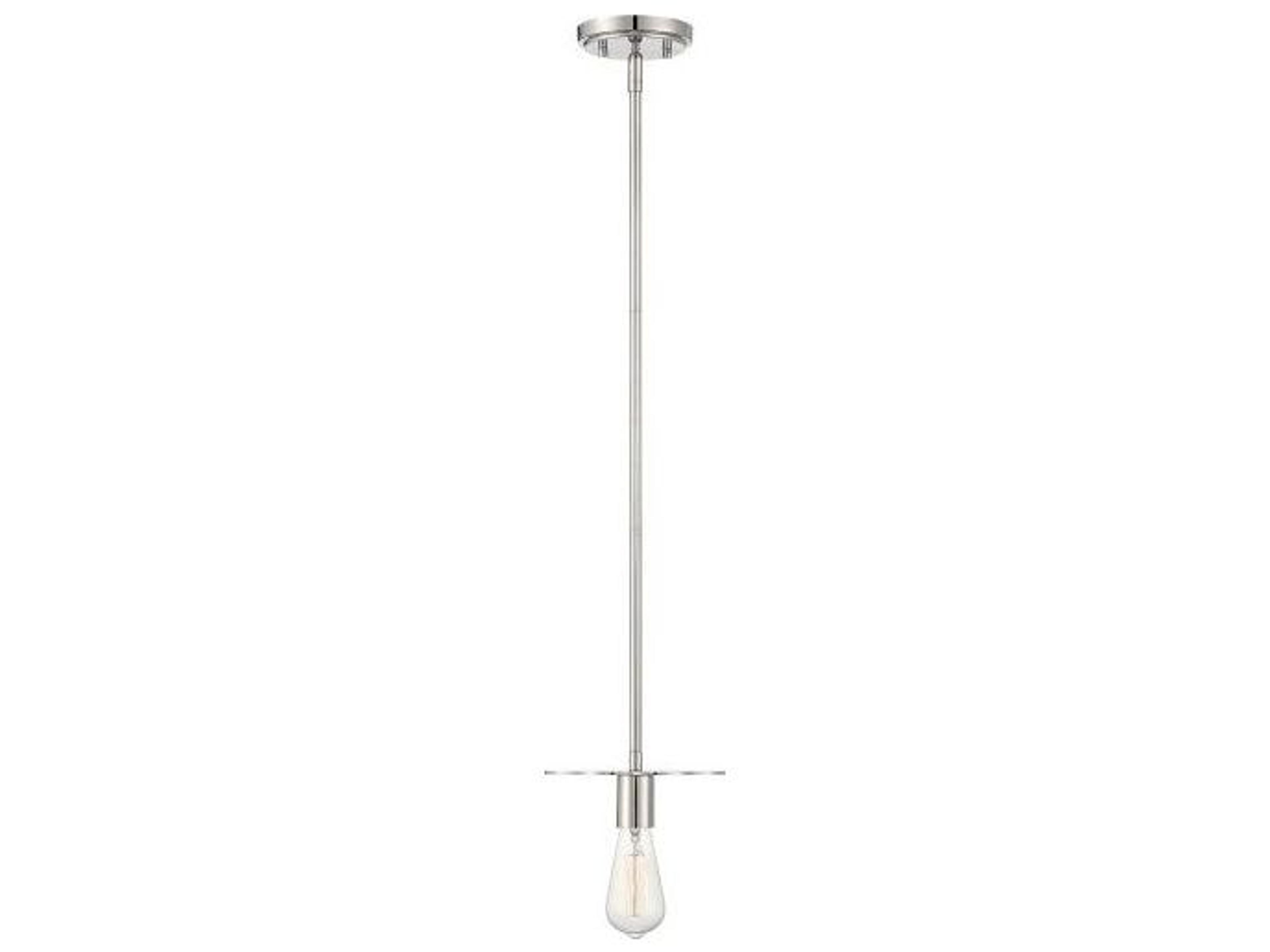Meridian 1-Light Polished Nickel Mini Pendant