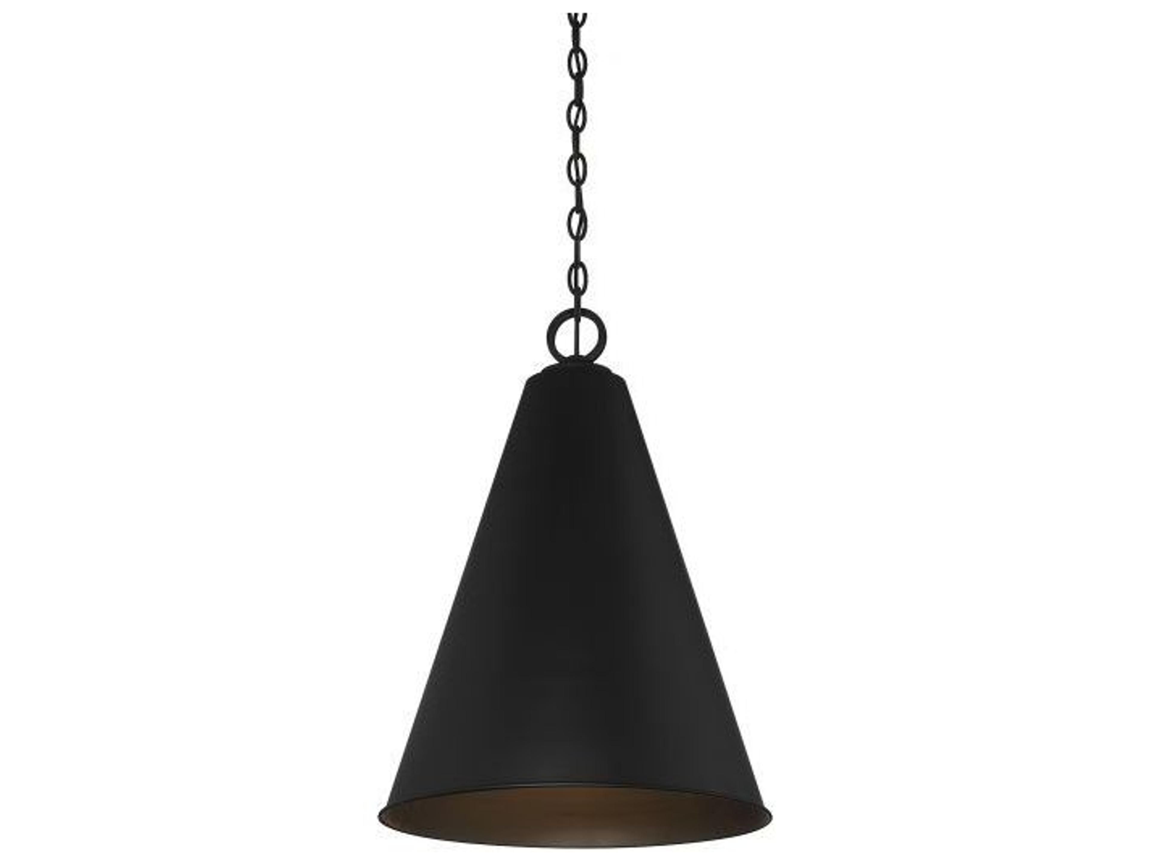 Meridian 1-Light Matte Black Geometric Pendant