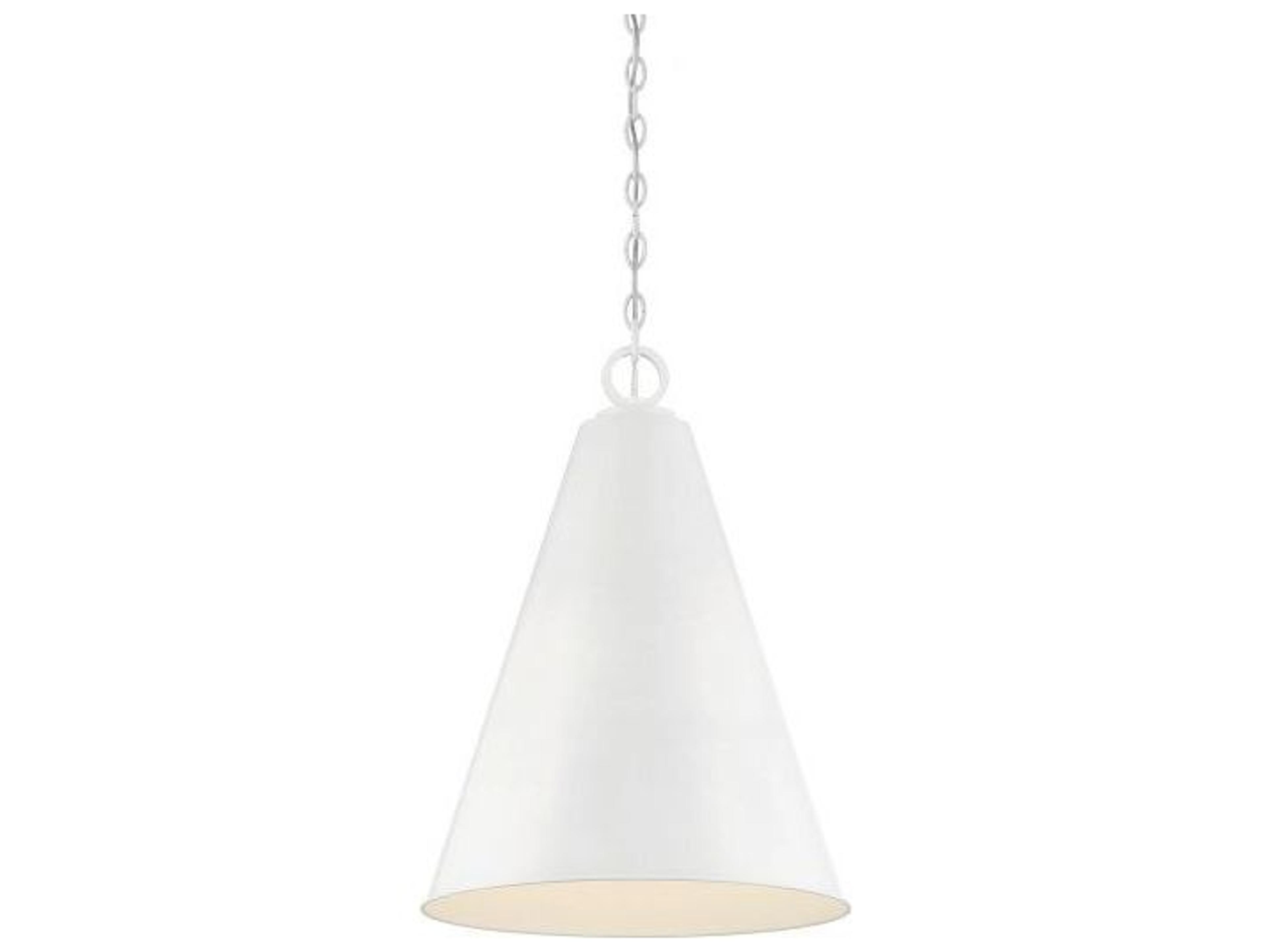 Meridian 1-Light White Pendant