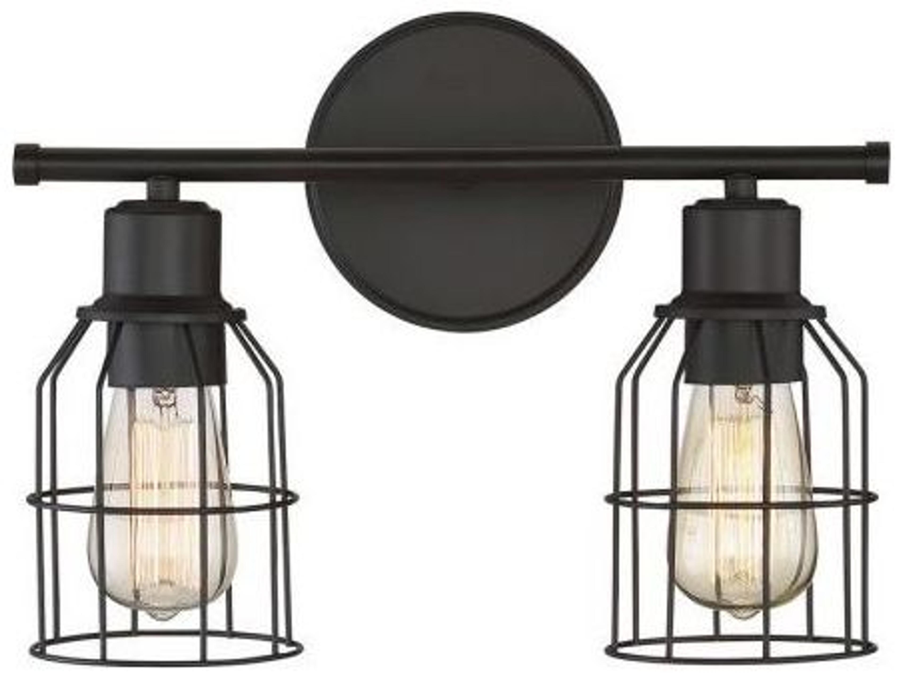 Meridian 2-Light Oil Rubbed Bronze Vanity Light
