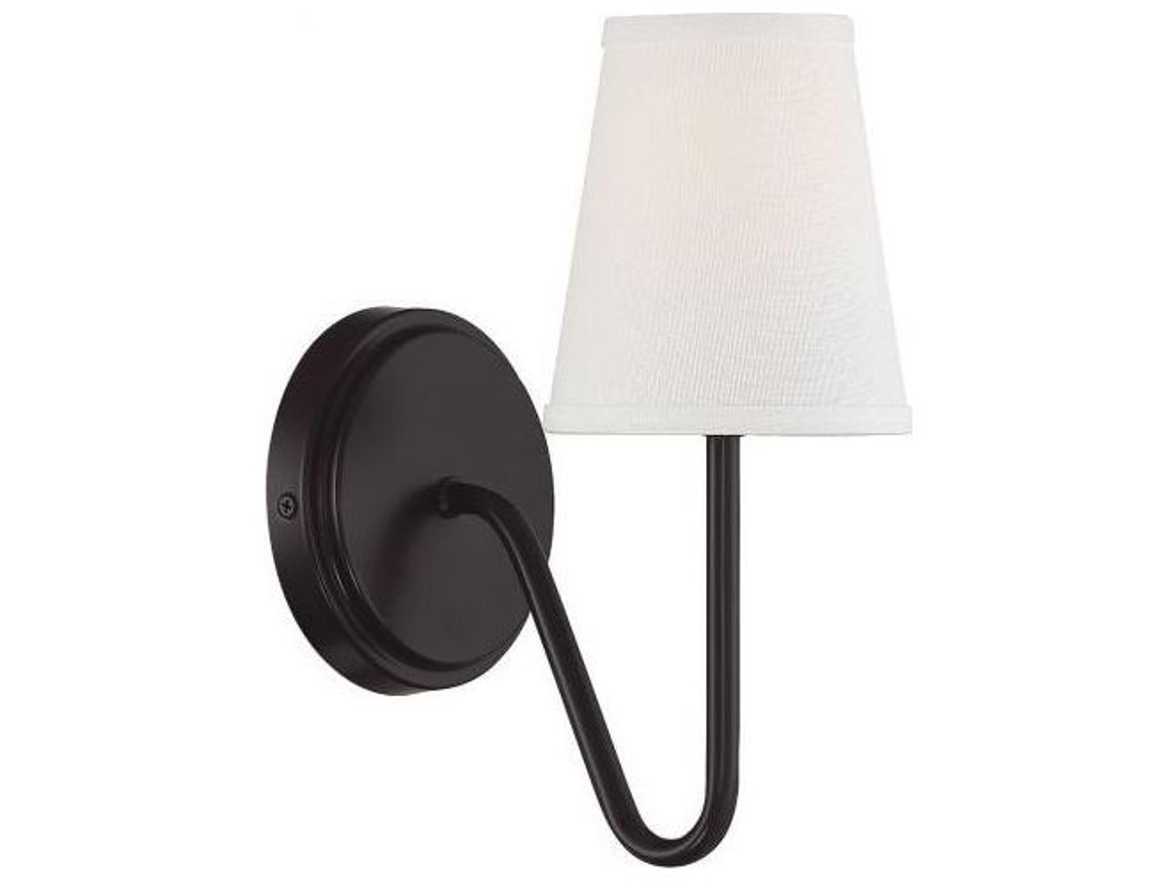 Meridian 1-Light Oil Rubbed Bronze Glass Wall Sconce