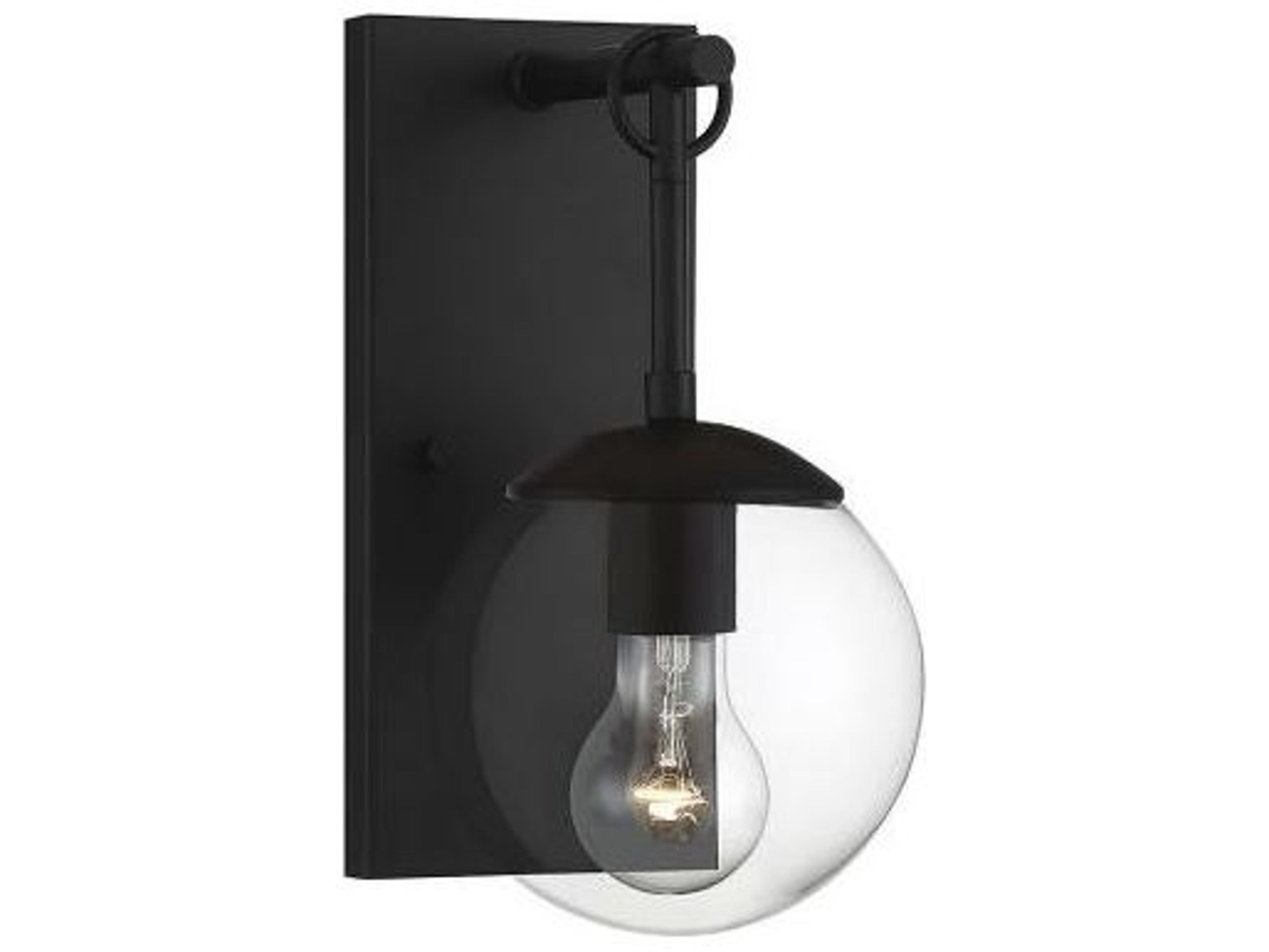 Meridian 1 - Light Glass Outdoor Wall Light with Clear