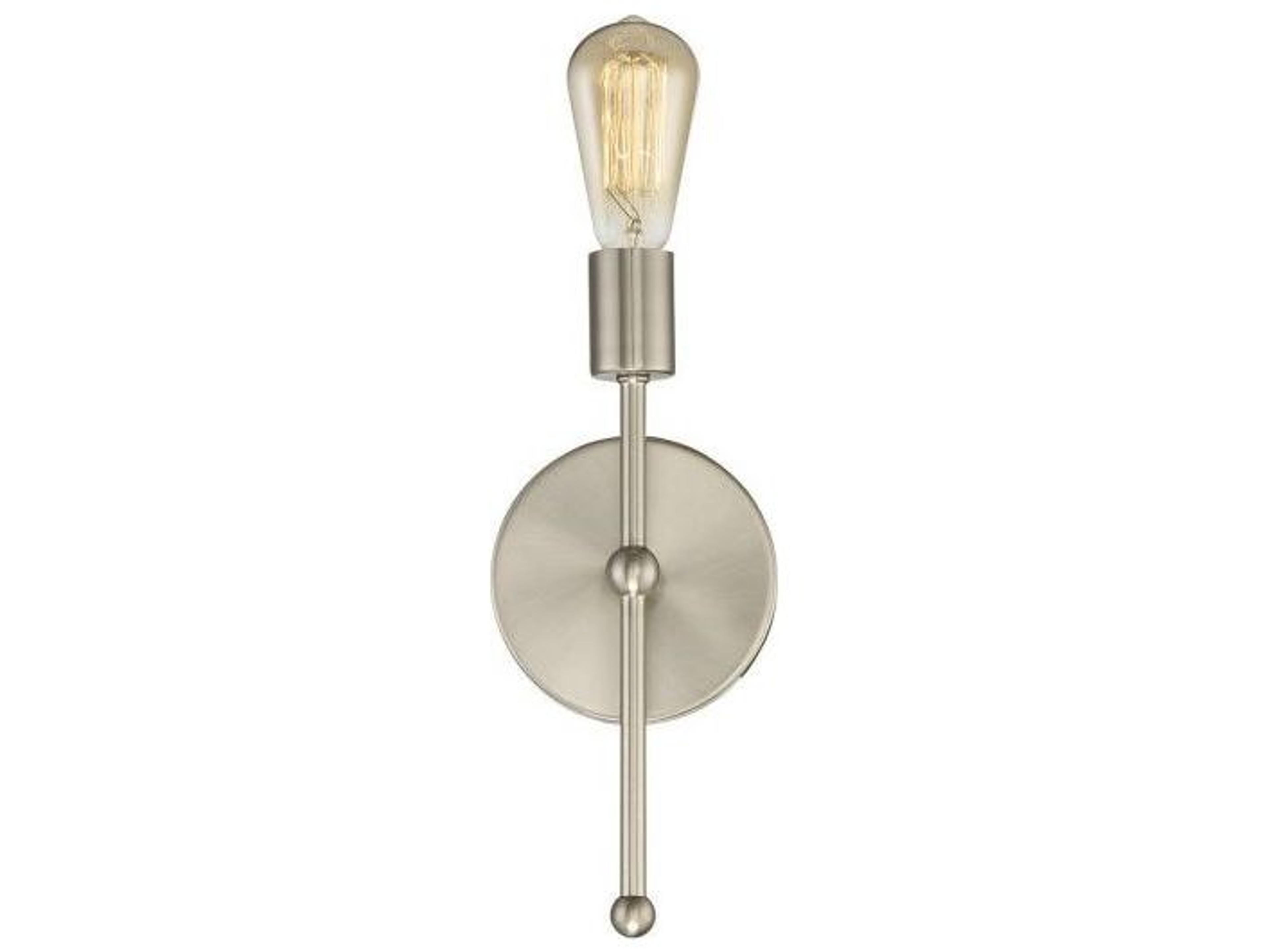 Meridian 1-Light Satin Nickel Wall Sconce