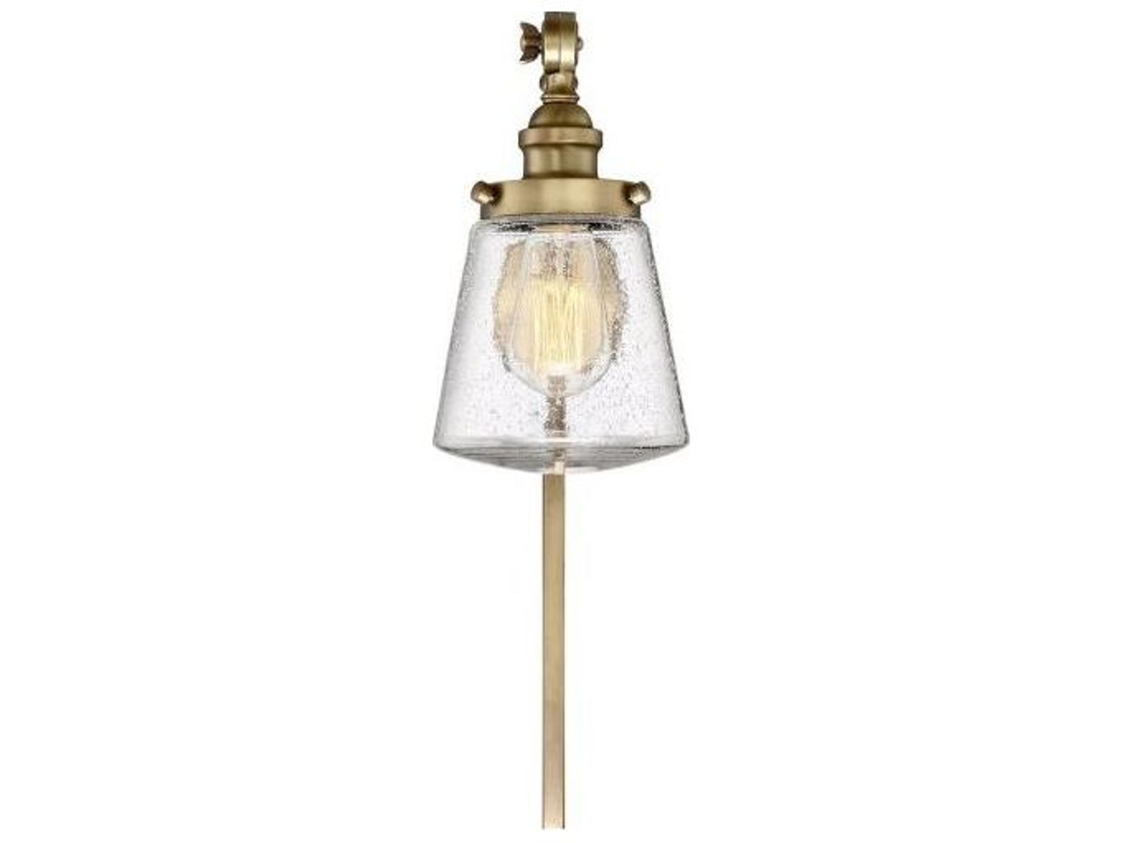 Meridian 1-Light Natural Brass Wall Sconce