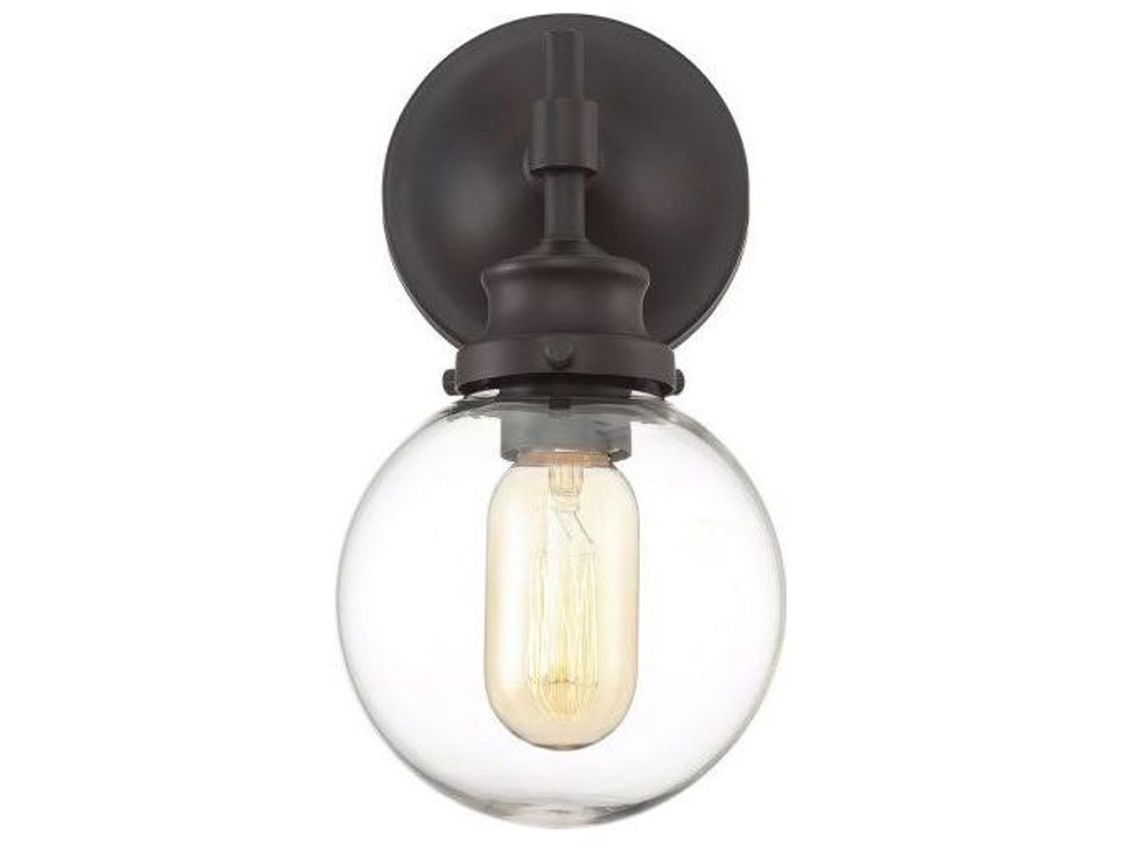 Meridian 1-Light Oil Rubbed Bronze Glass Wall Sconce
