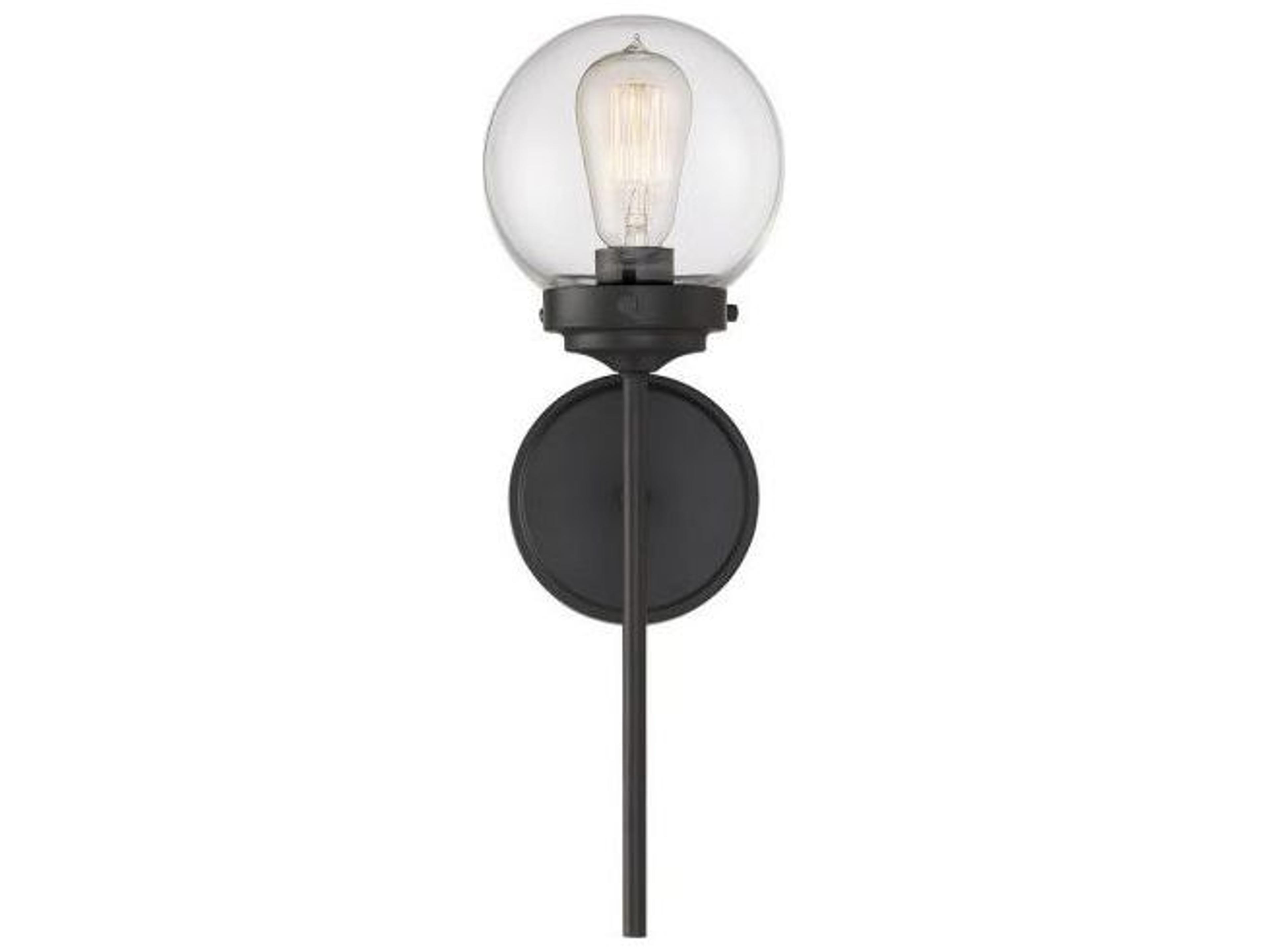Meridian 1-Light Oil Rubbed Bronze Glass Wall Sconce