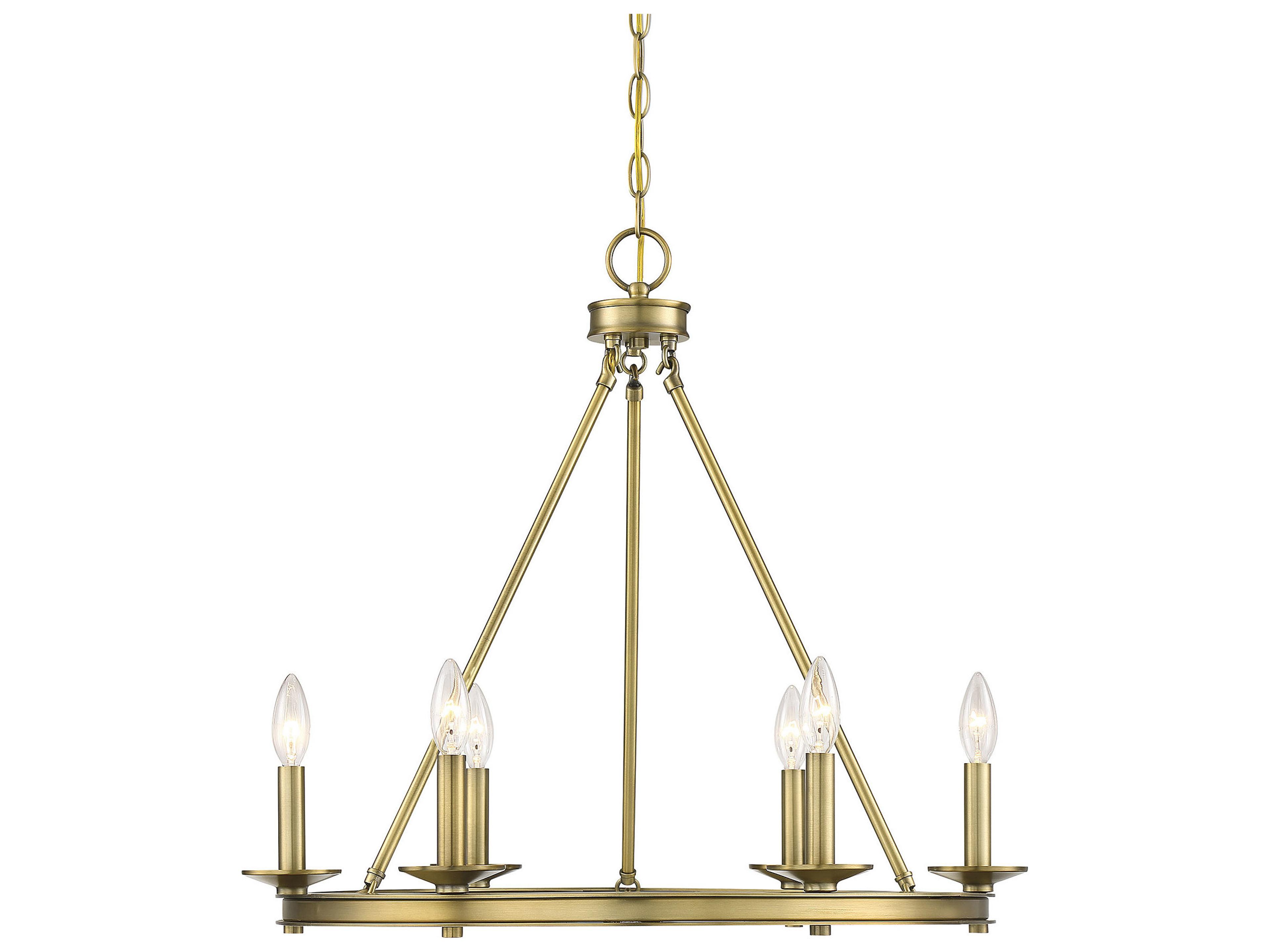 Middleton 6-Light Warm Brass Candelabra Chandelier