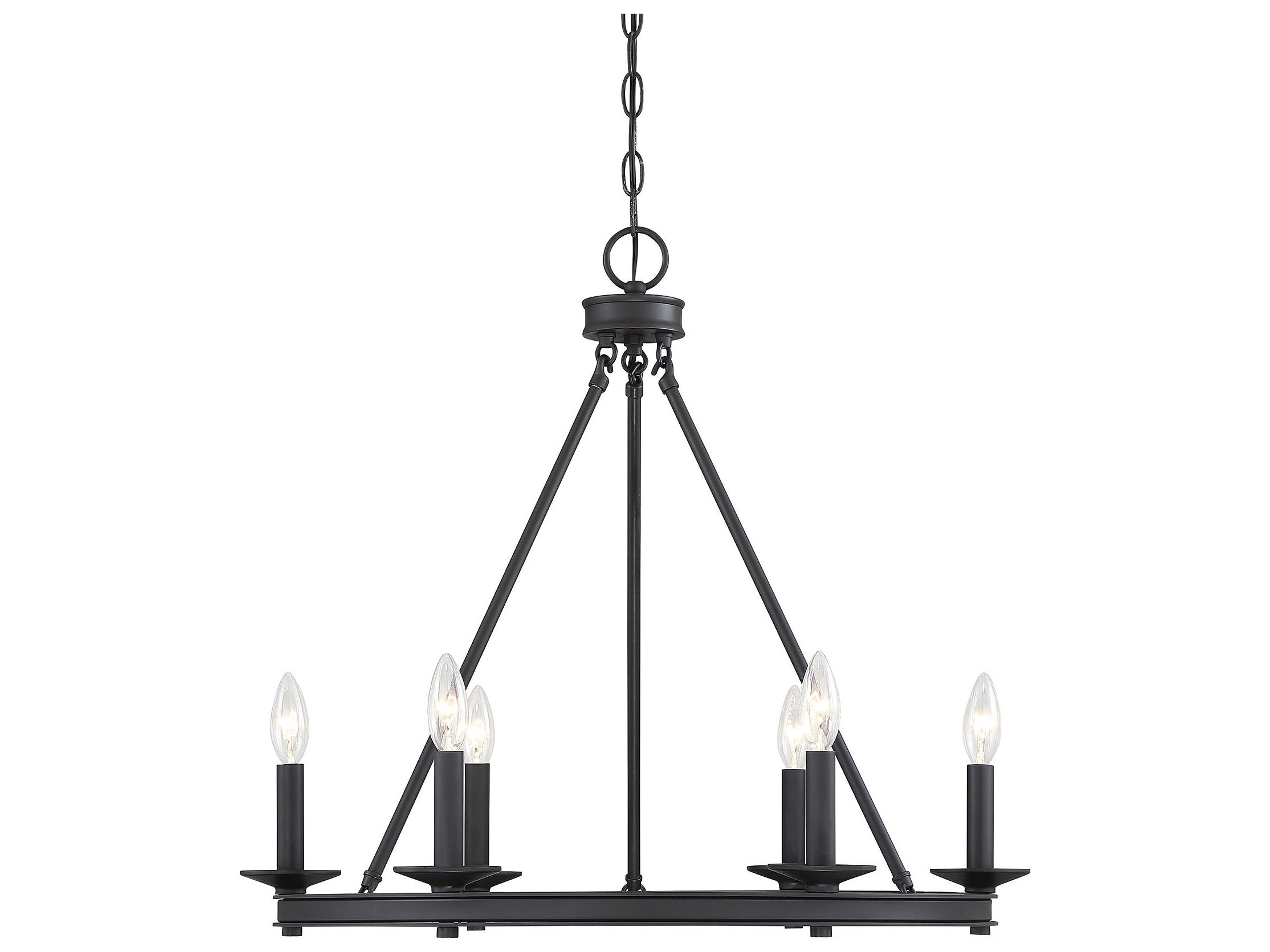Middleton 6-Light Matte Black Candelabra Chandelier