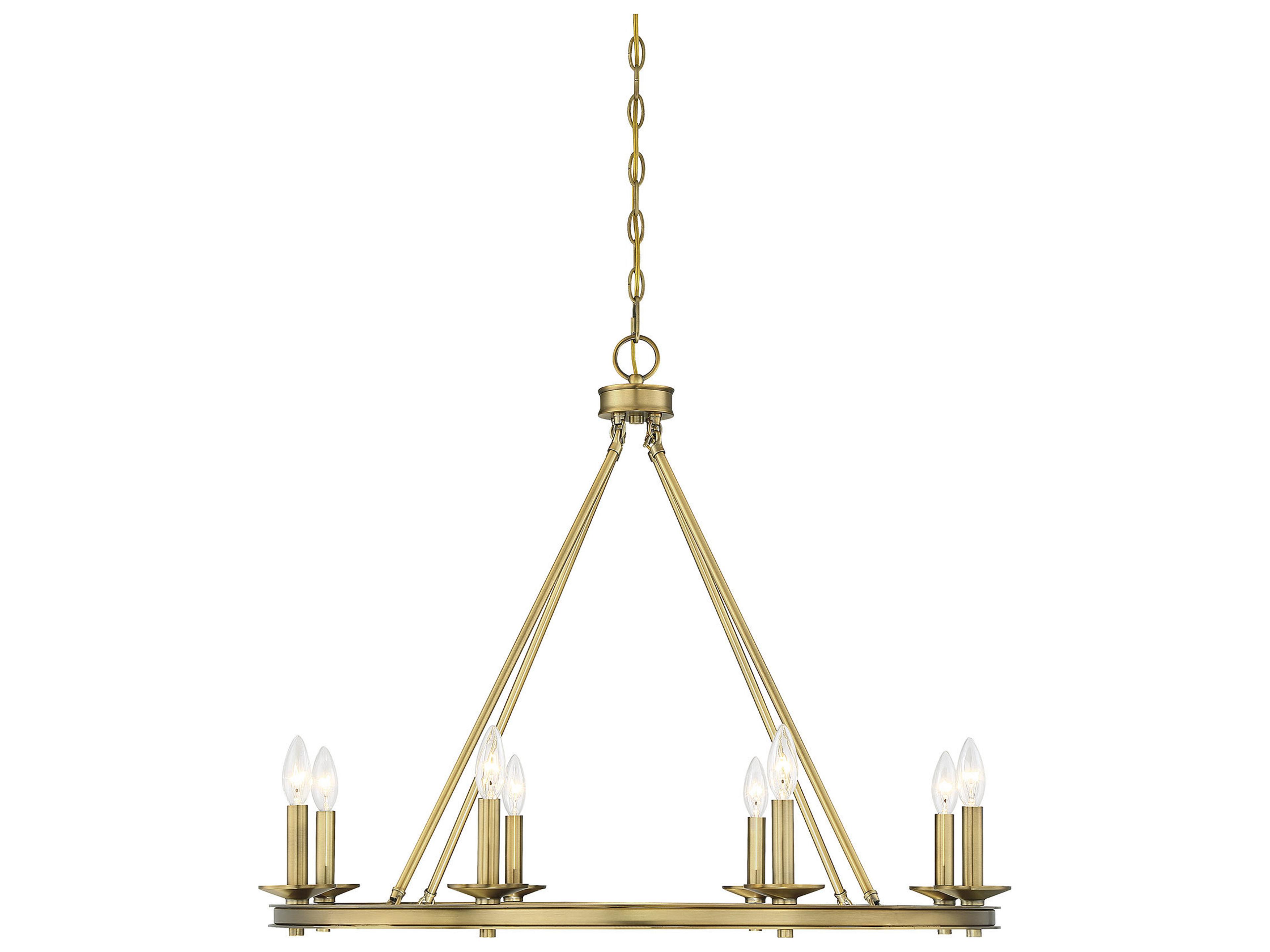 Middleton 8-Light Warm Brass Candelabra Chandelier