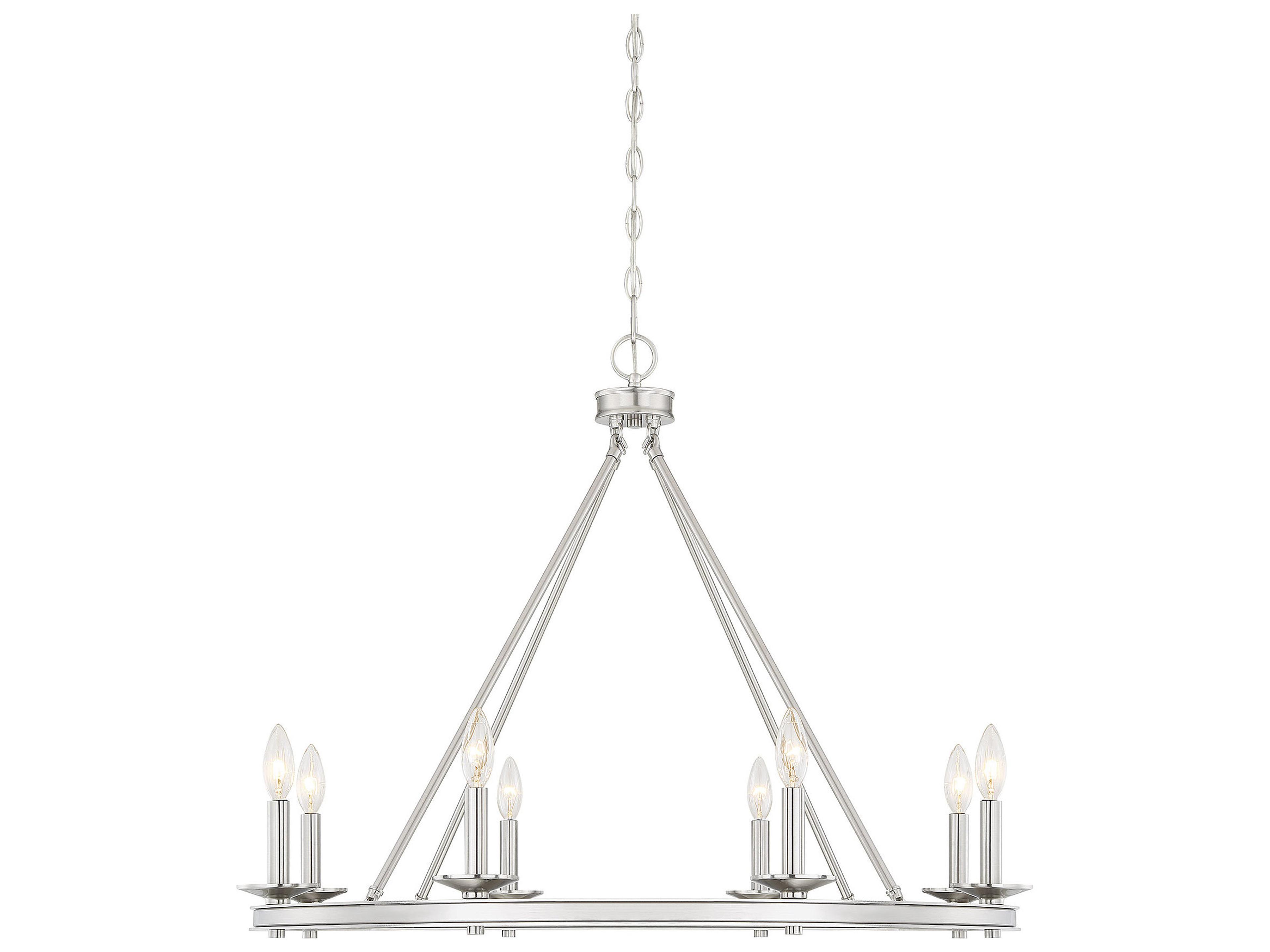 Middleton 8-Light Satin Nickel Candelabra Chandelier