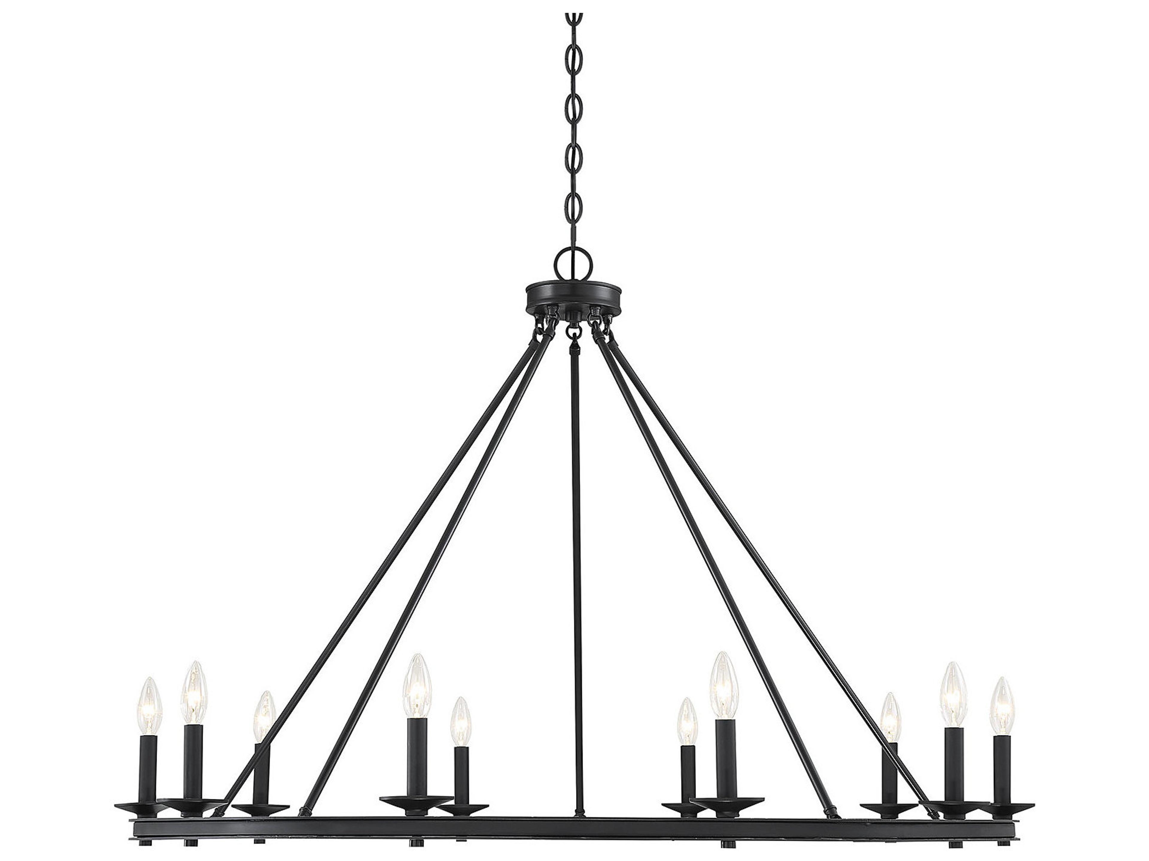Middleton 10-Light Matte Black Candelabra Chandelier