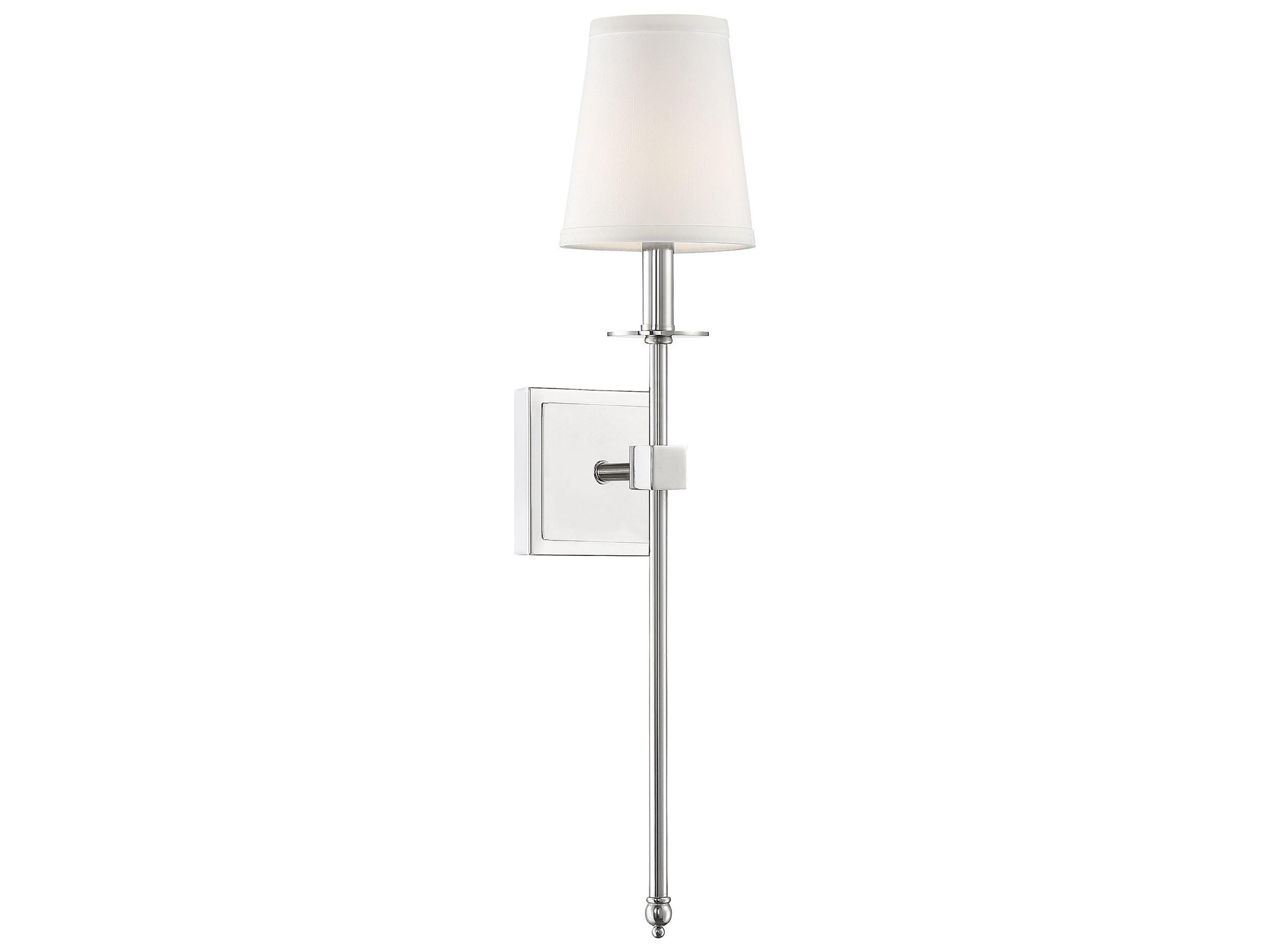 Monroe 1-Light Polished Nickel Wall Sconce