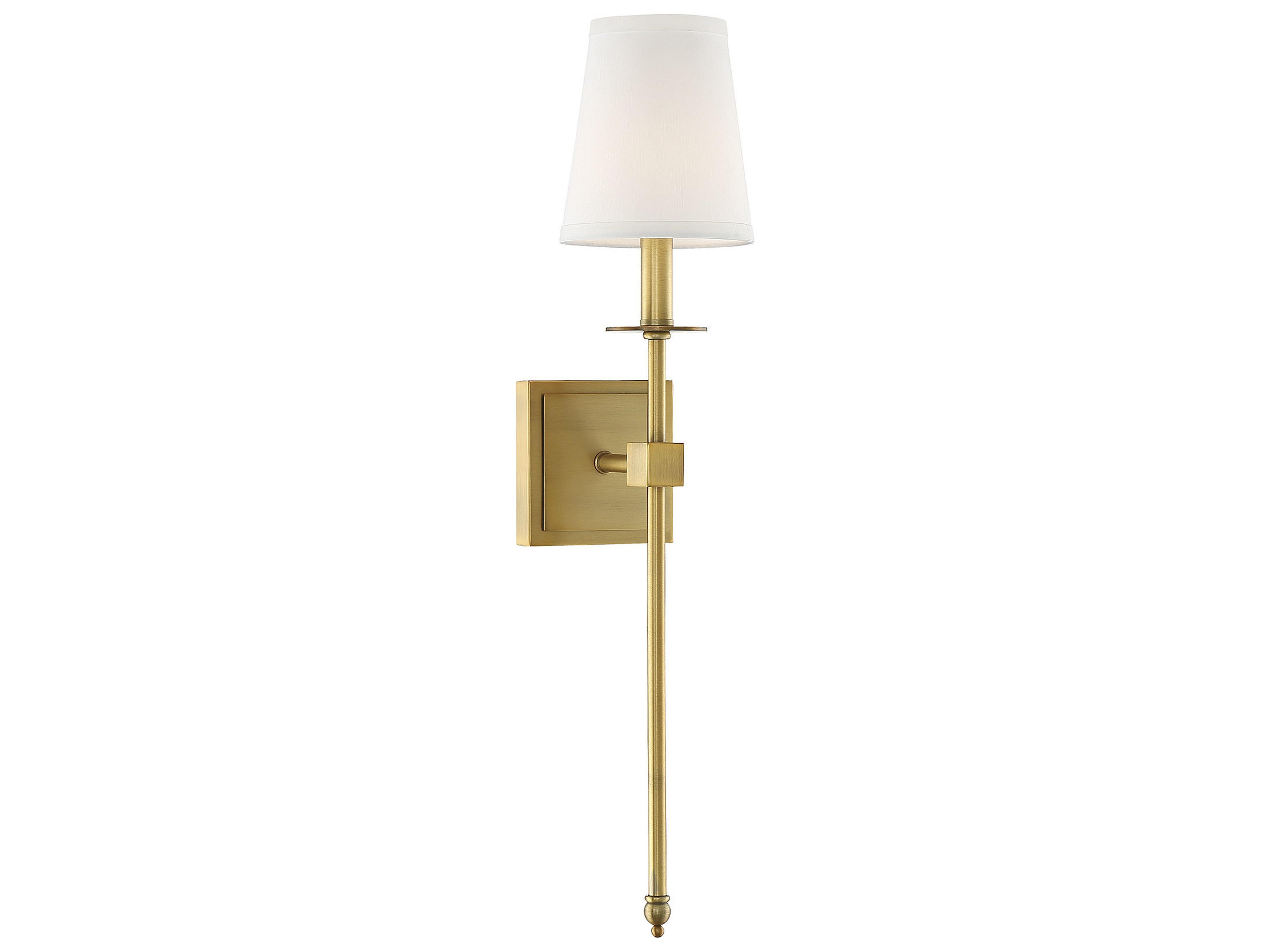 Monroe 1-Light Wall Sconce in Warm Brass