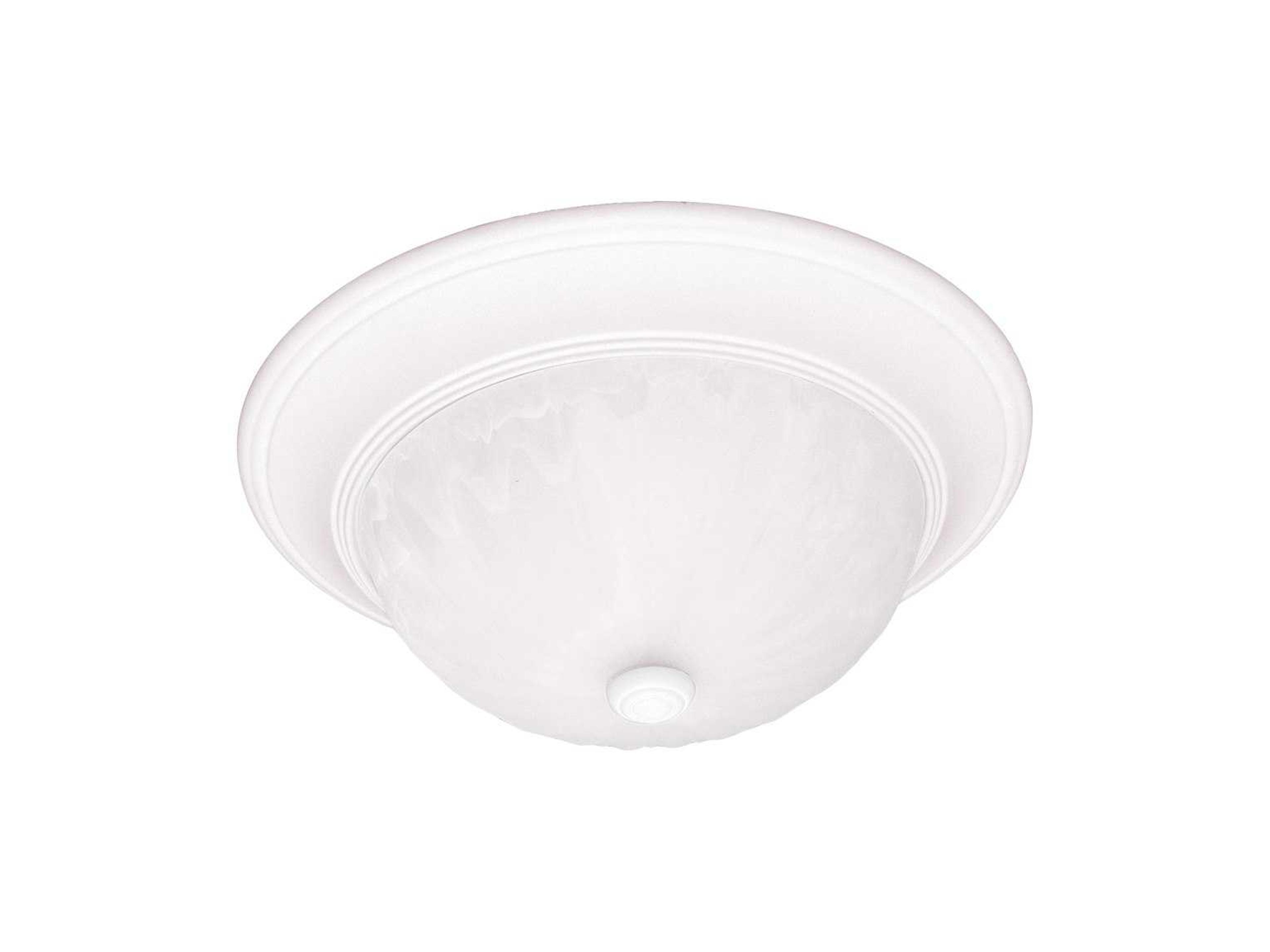 Flush Mount Matte White Glass Bowl Geometric