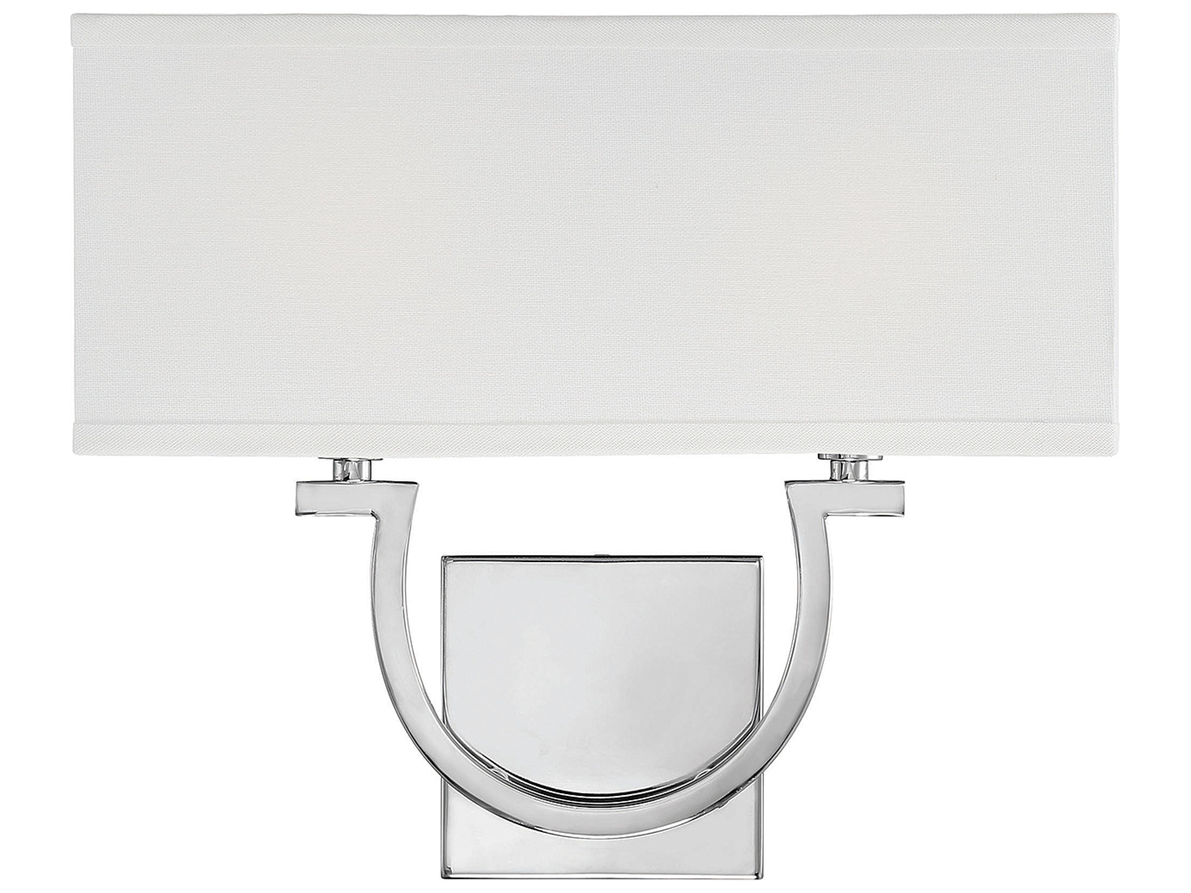 Rhodes 2-Light Polished Nickel Wall Sconce