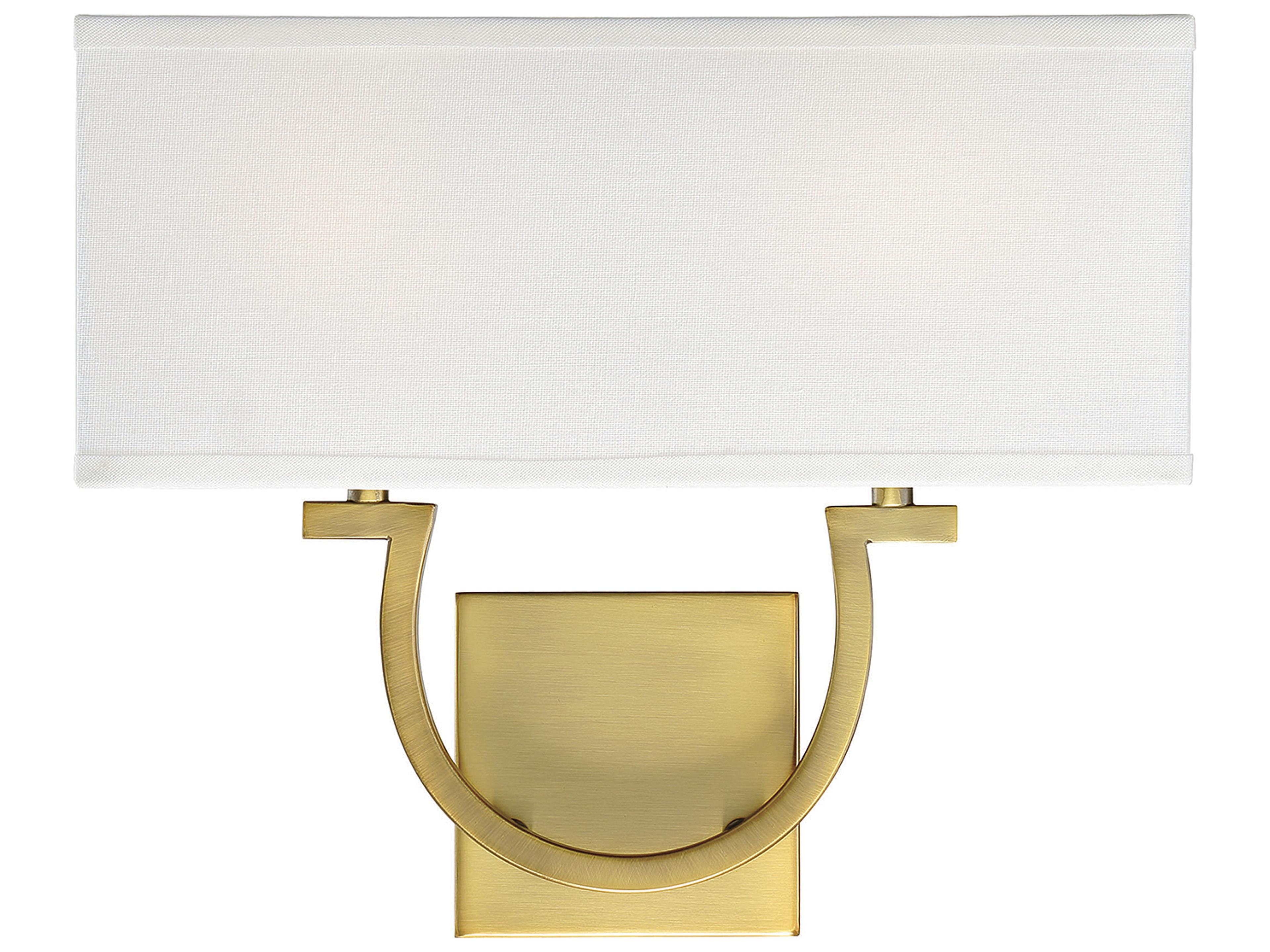 Rhodes 2-Light Warm Brass Wall Sconce