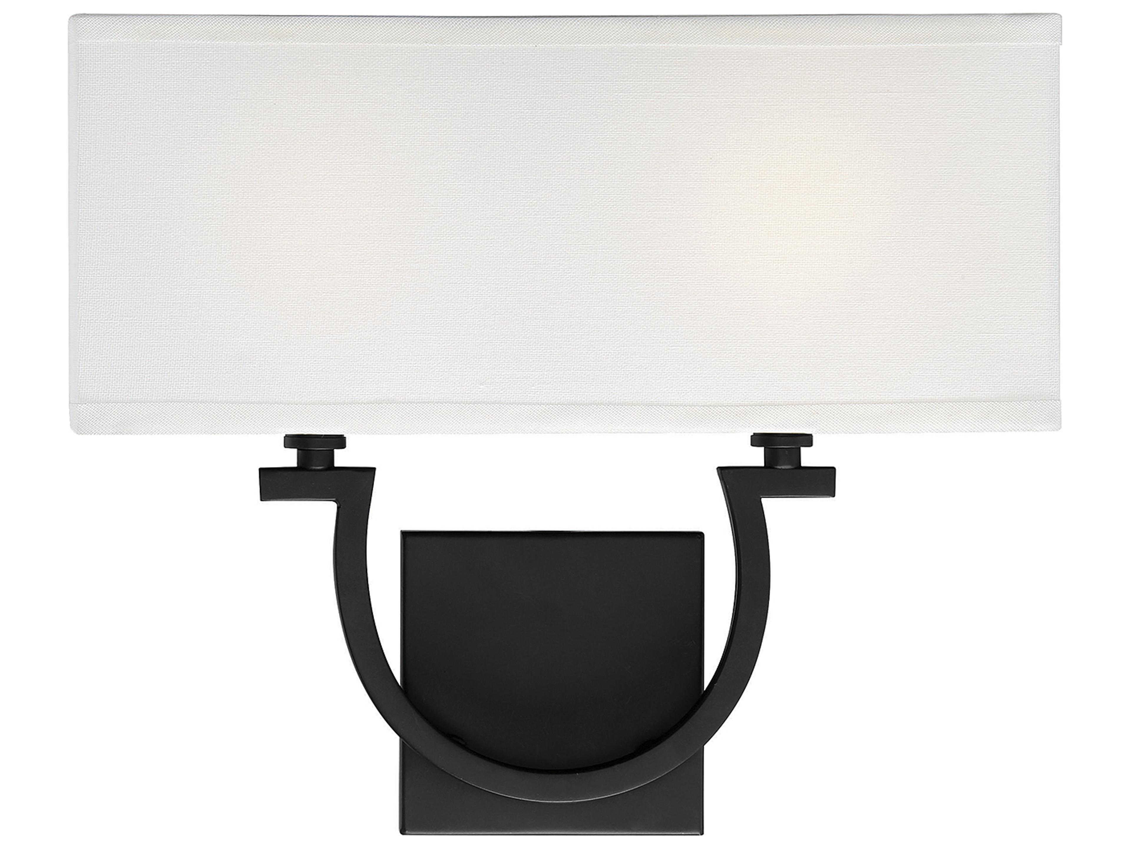 Rhodes 2-Light Matte Black Wall Sconce