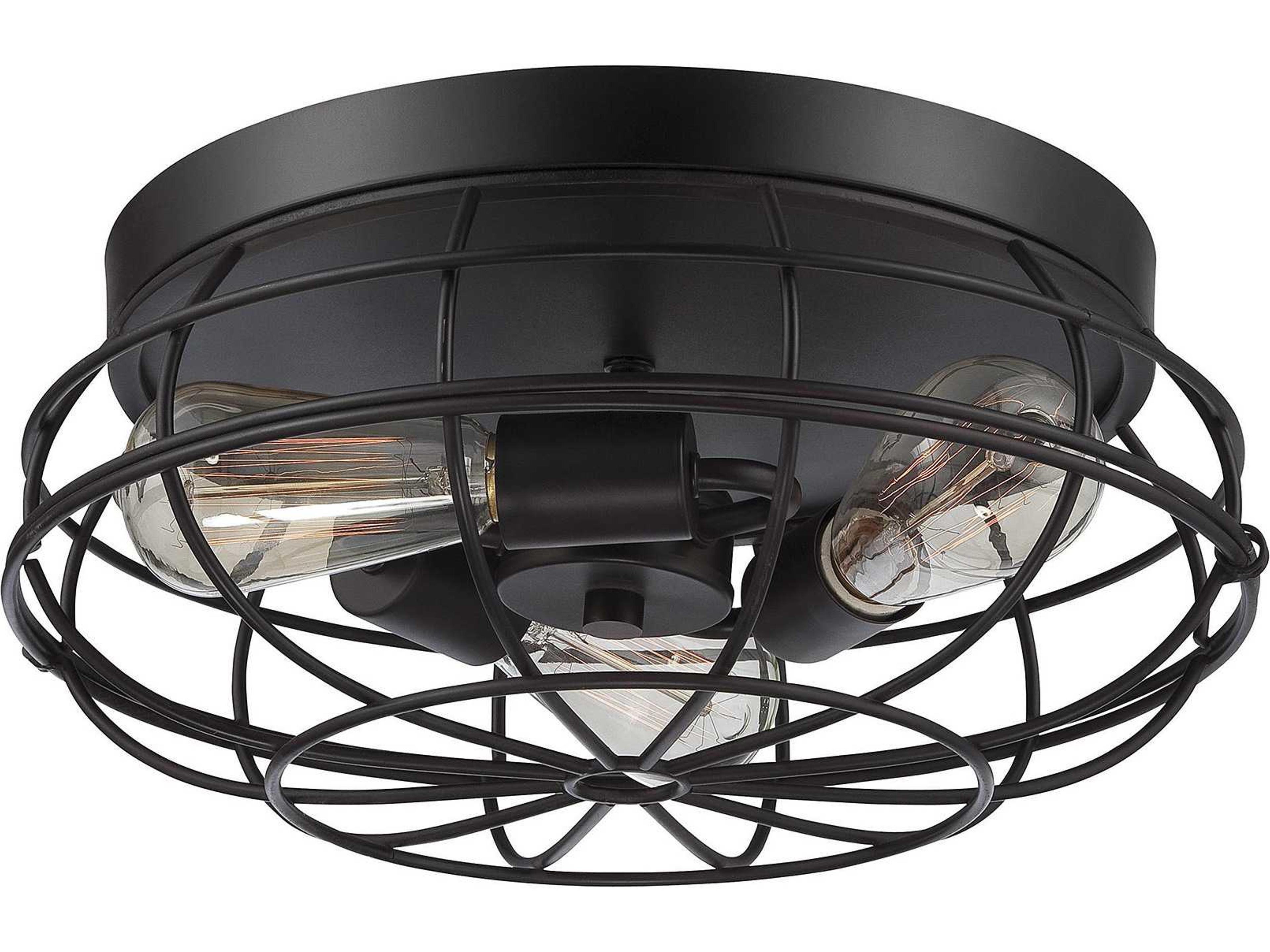 Scout 3-Light English Bronze Cylinder Tiered Flush Mount