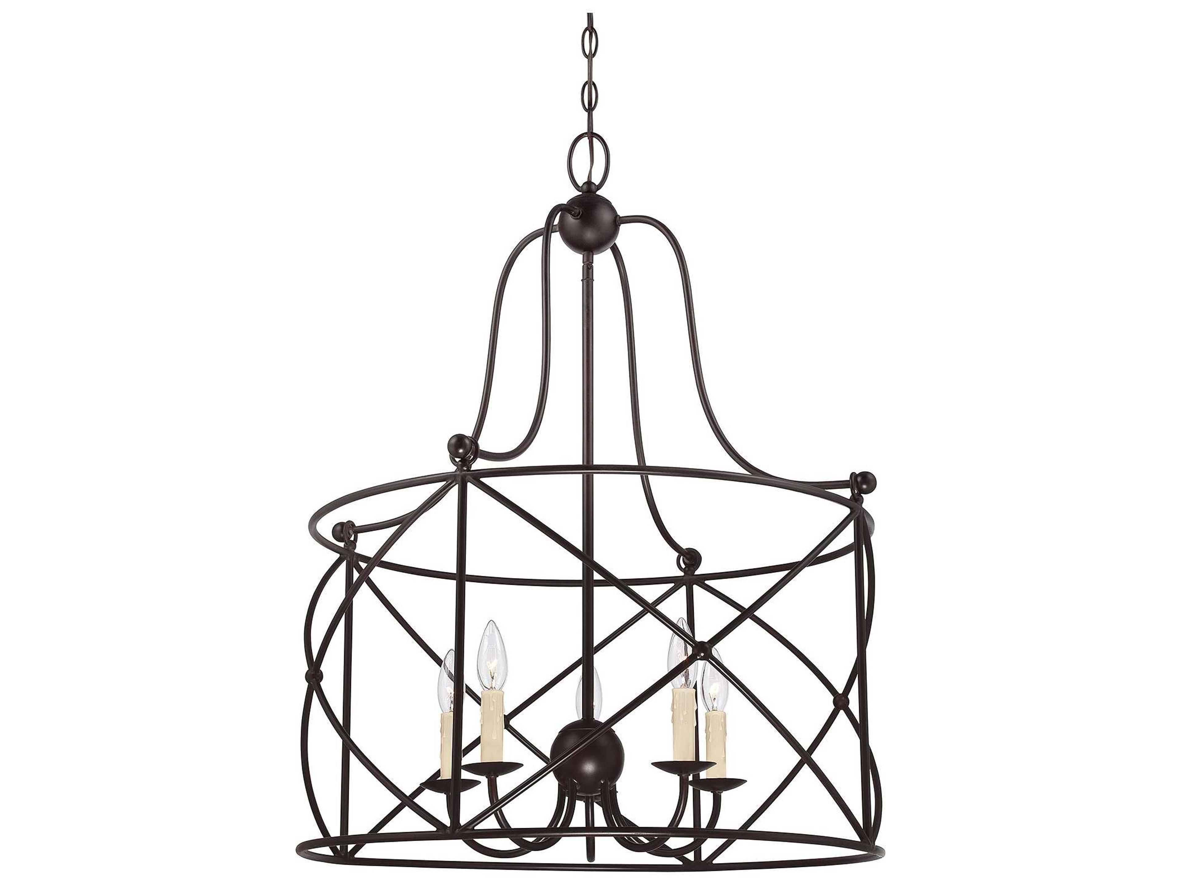 Seneca 5-Light English Bronze Candelabra Chandelier