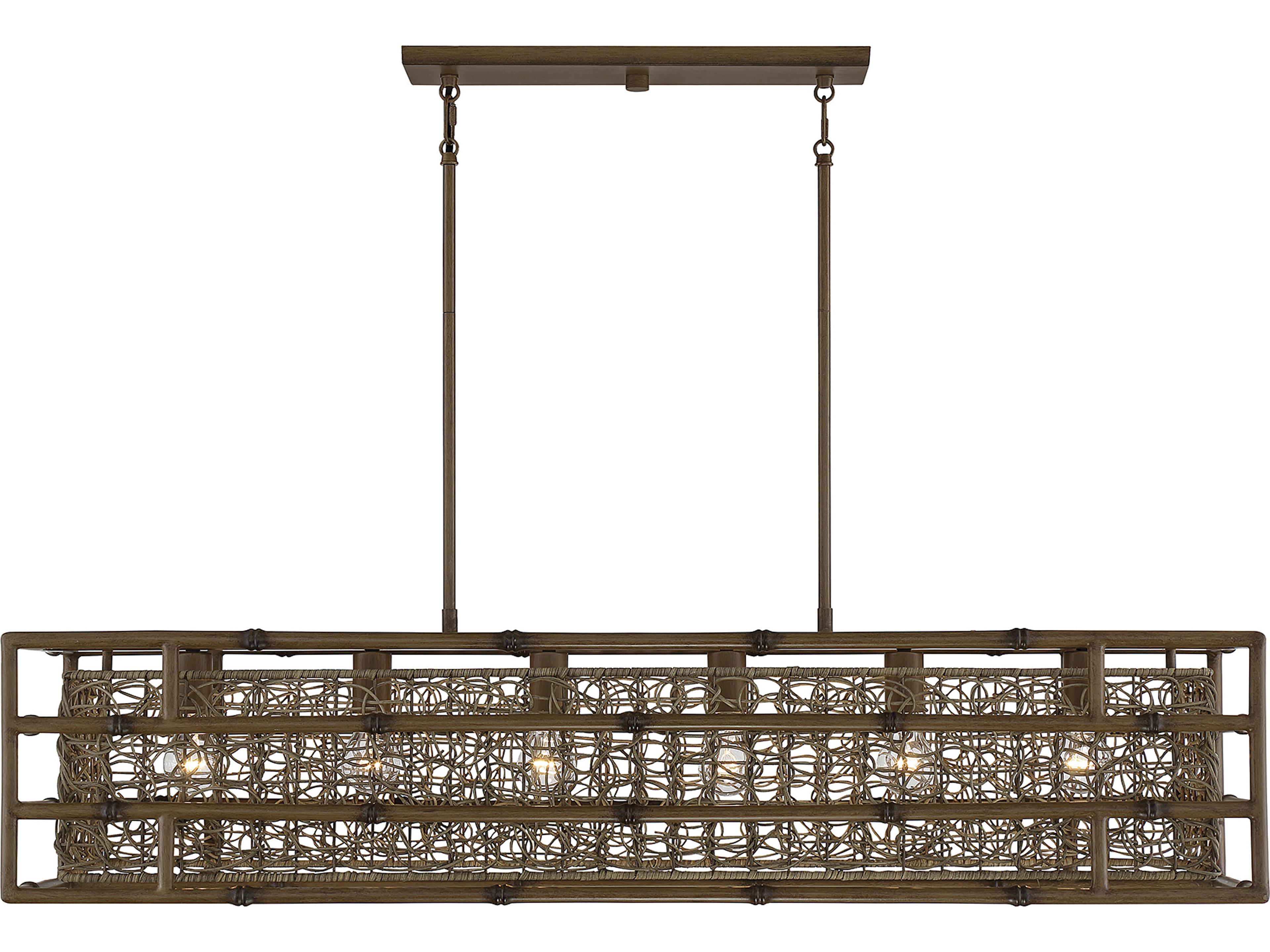 Treviso 6-Light Grapevine Brown Island Pendant