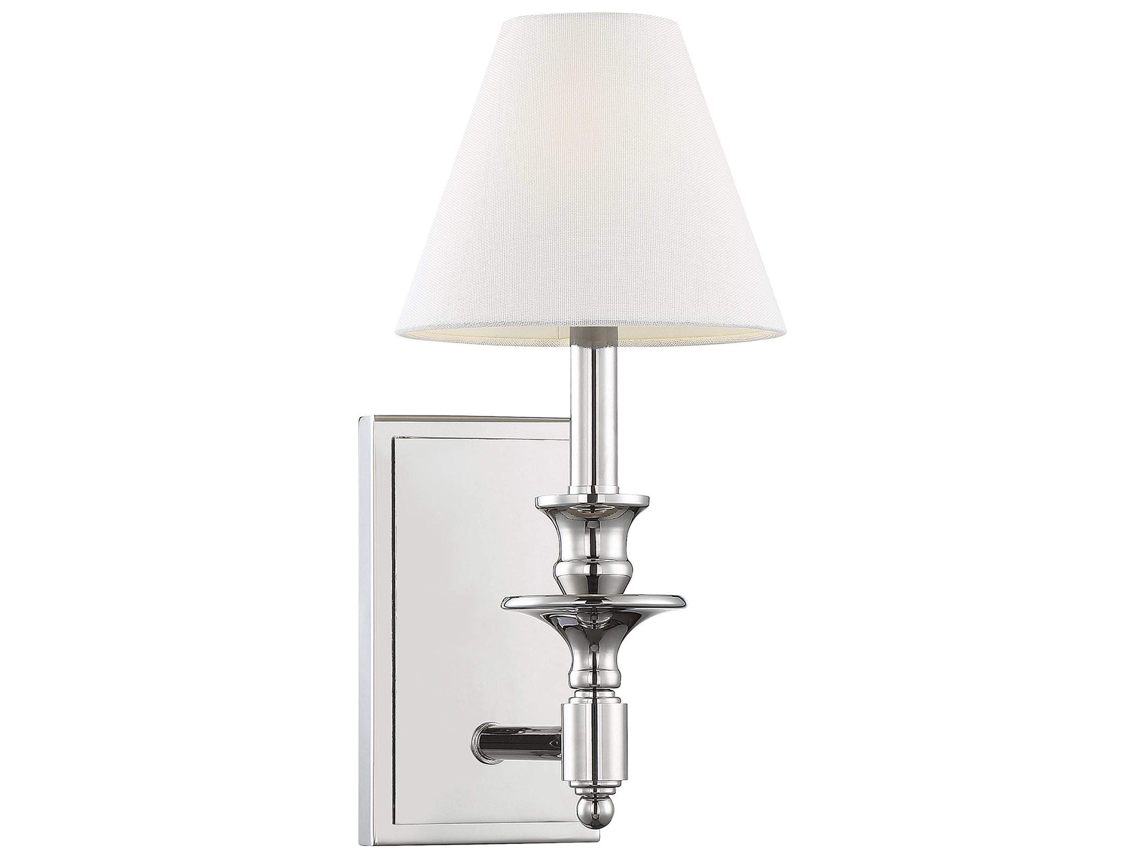 Washburn 1-Light Polished Nickel Wall Sconce