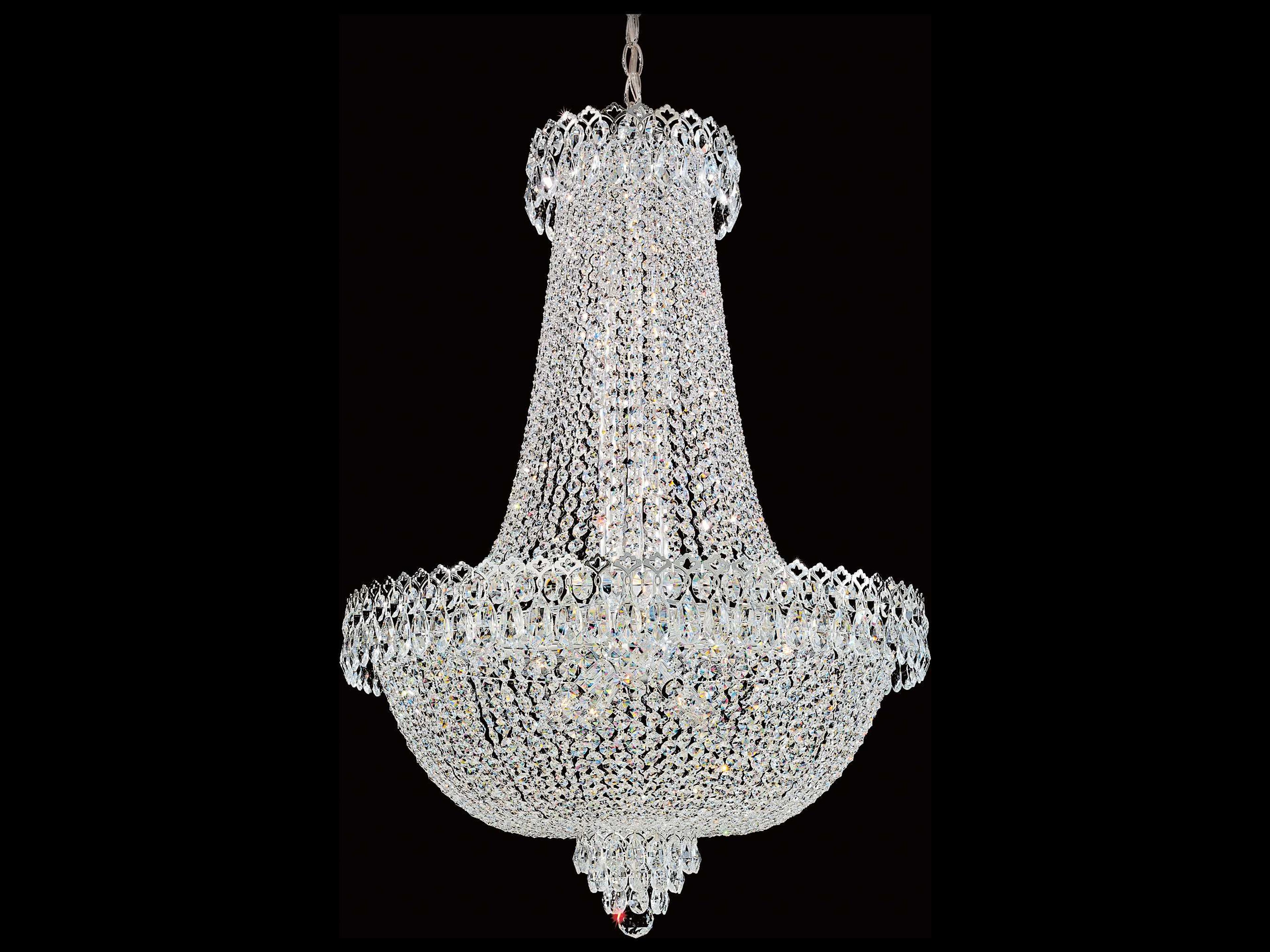 Schonbek Camelot 22-Light Silver Crystal Empire Chandelier