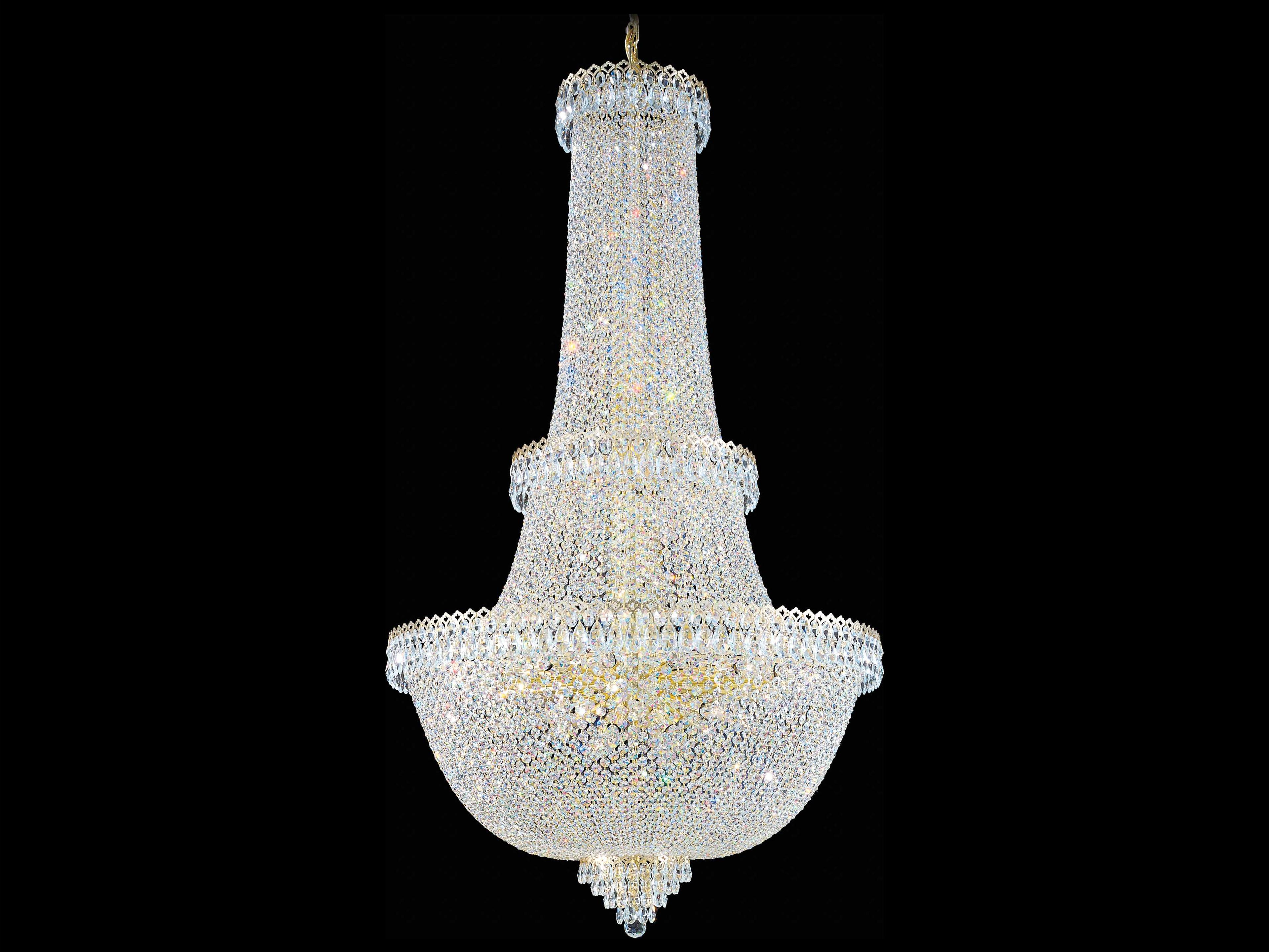Schonbek Camelot 57-Light Gold Crystal Empire Chandelier