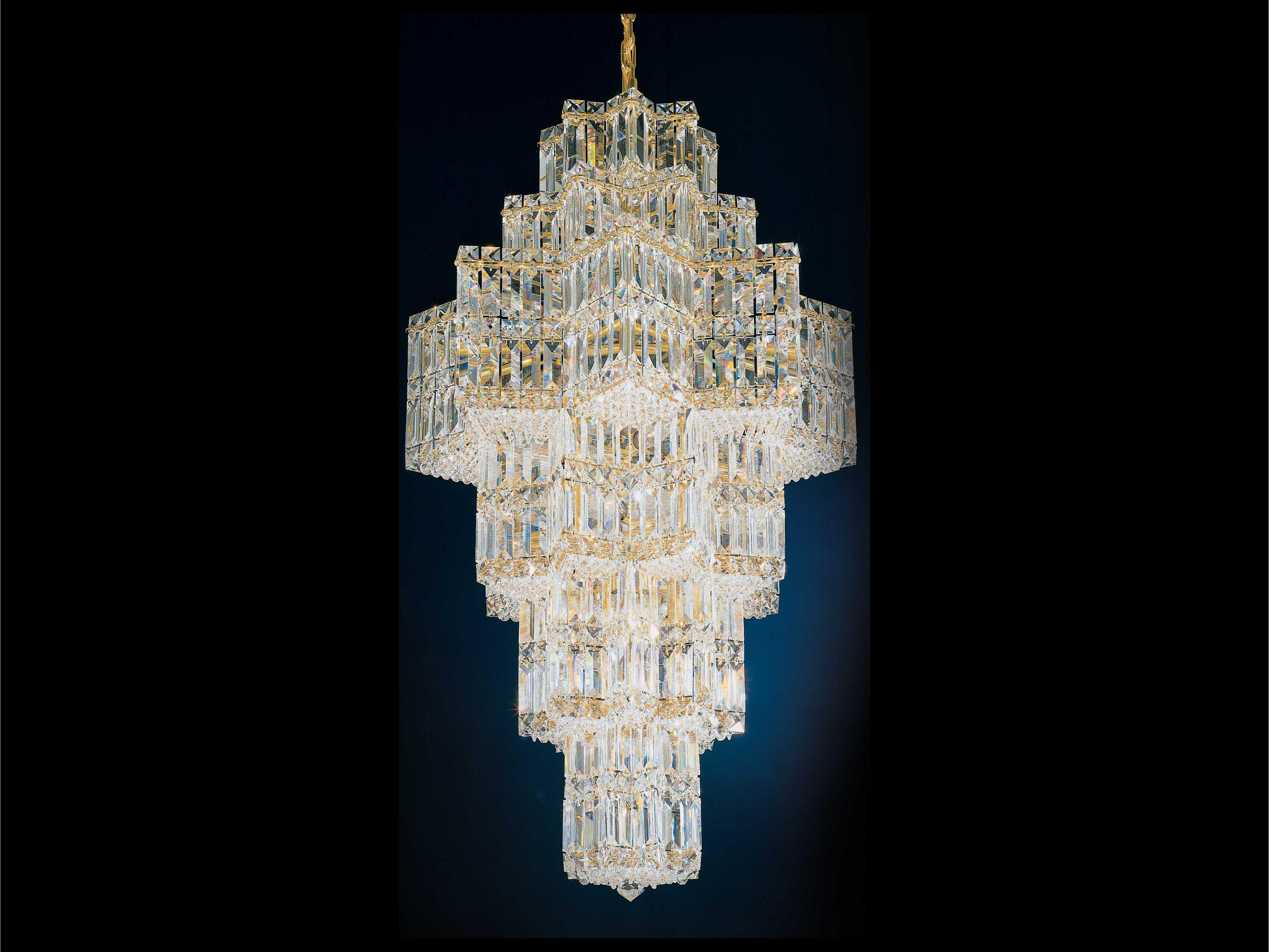Equinoxe 35-Light Gold Crystal Chandelier