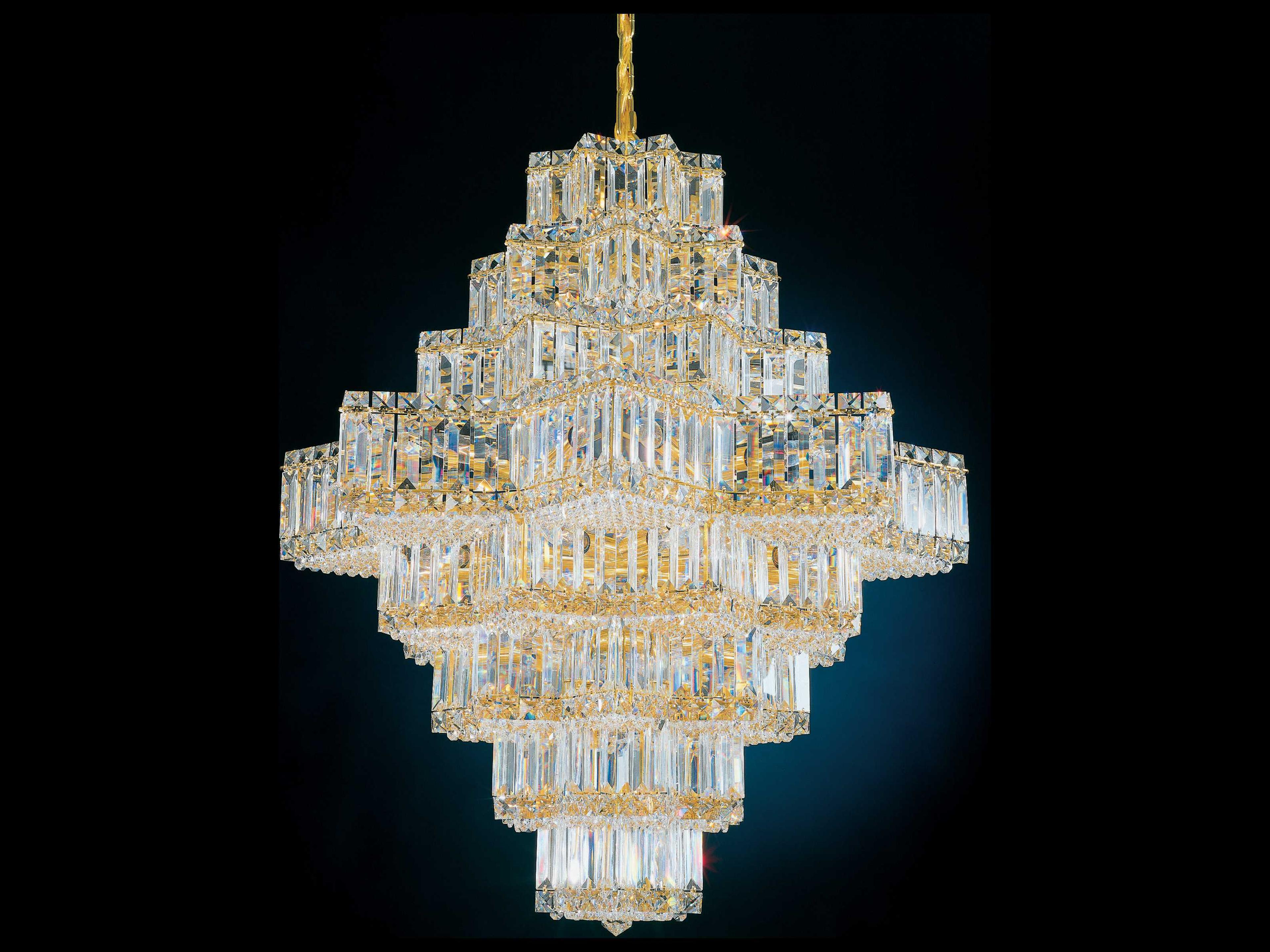 Equinoxe 45-Light Gold Crystal Chandelier