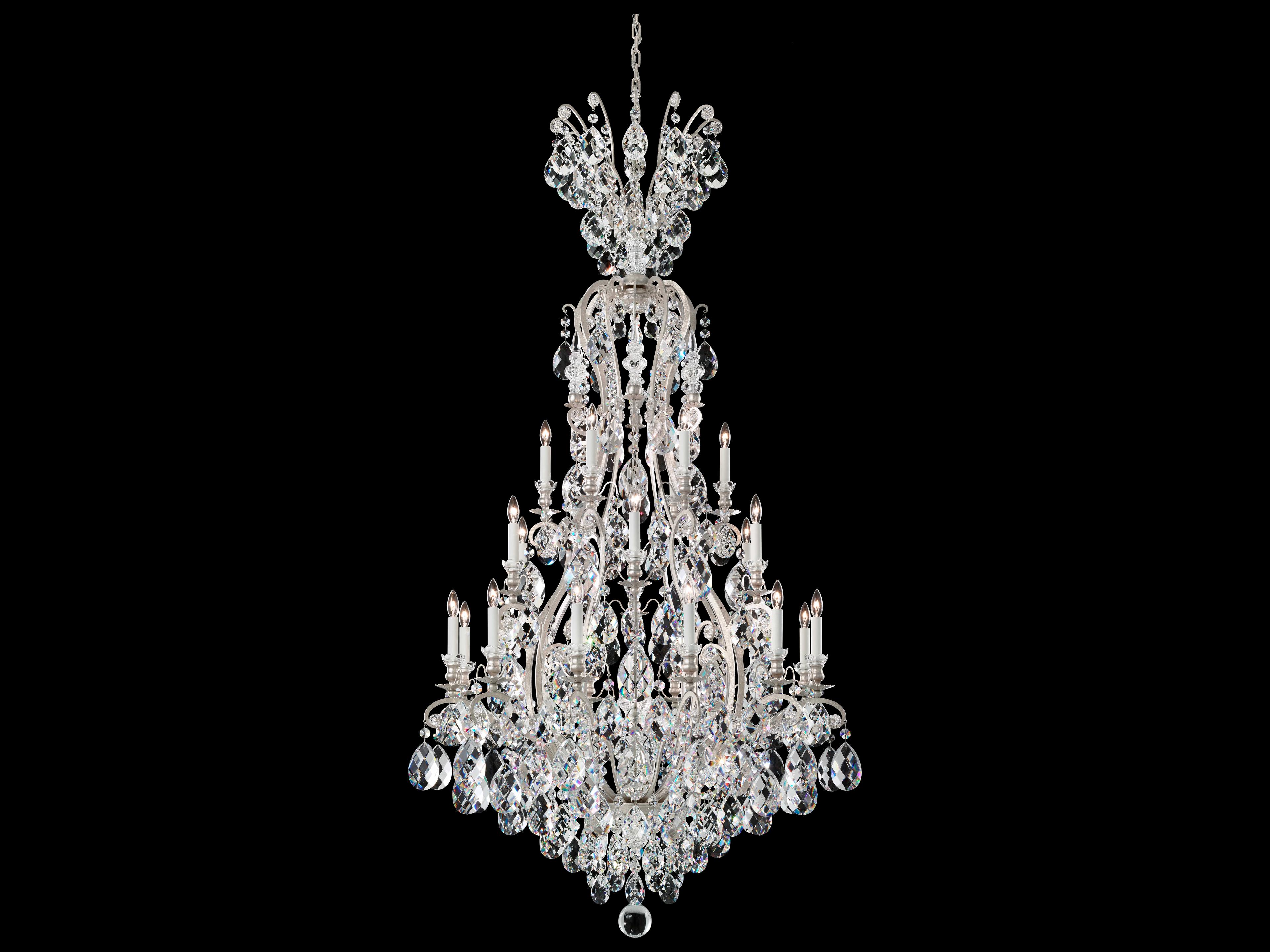 Renaissance 25-Light Gold Crystal Candelabra Chandelier