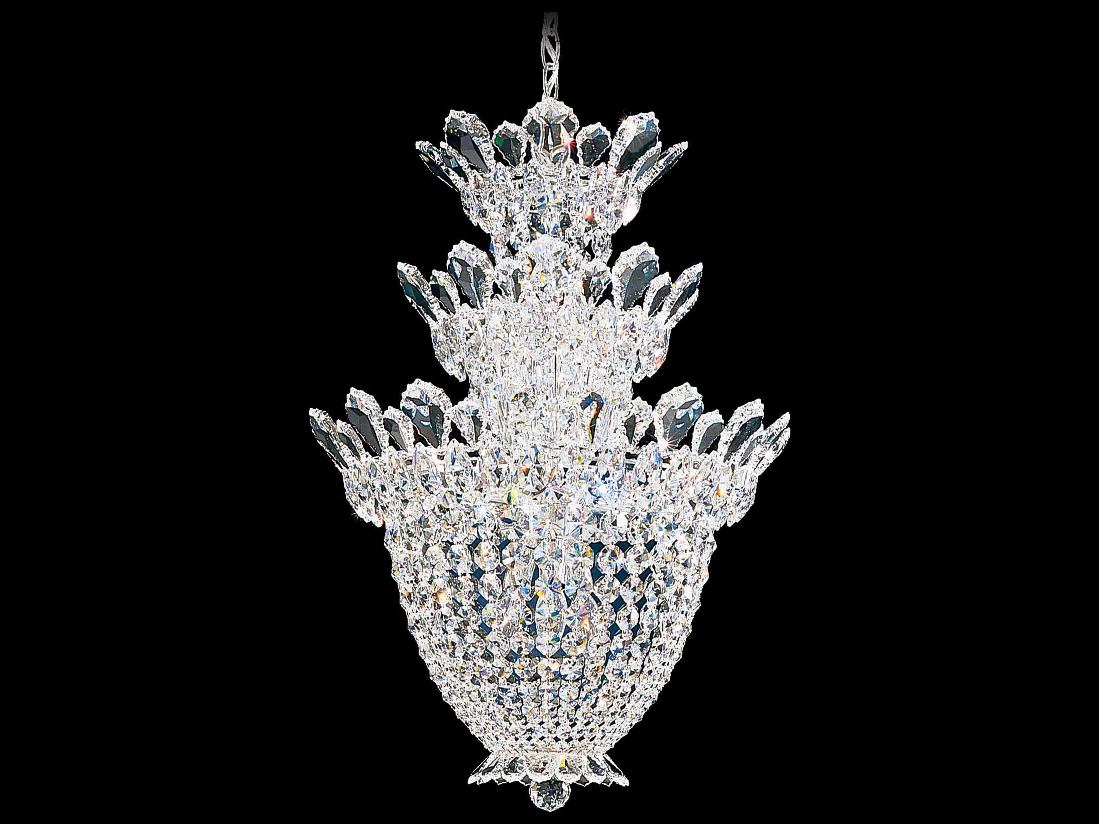 Trilliane 15-Light Silver Crystal Pendant