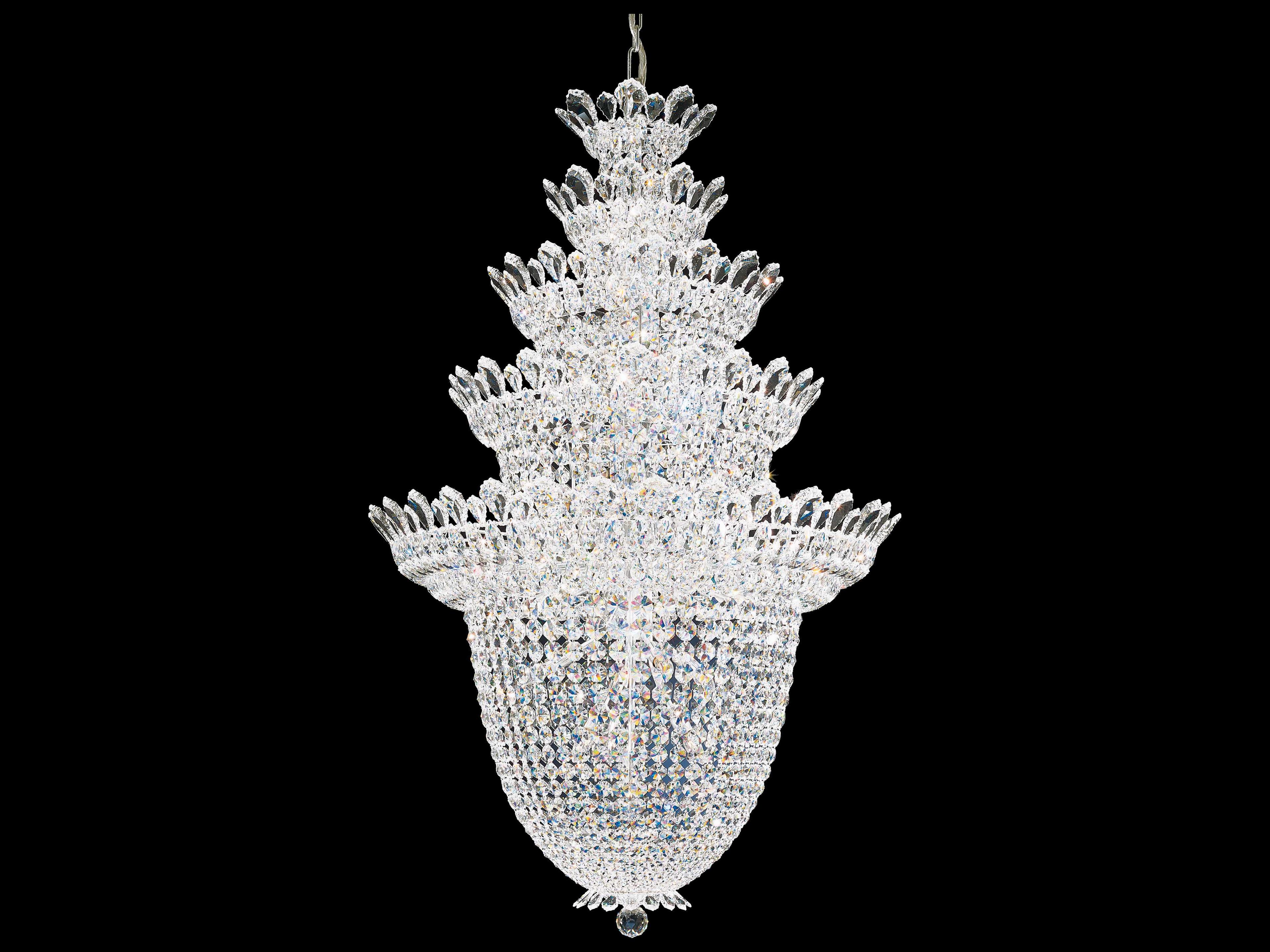 Trilliane 48-Light Silver Crystal Pendant