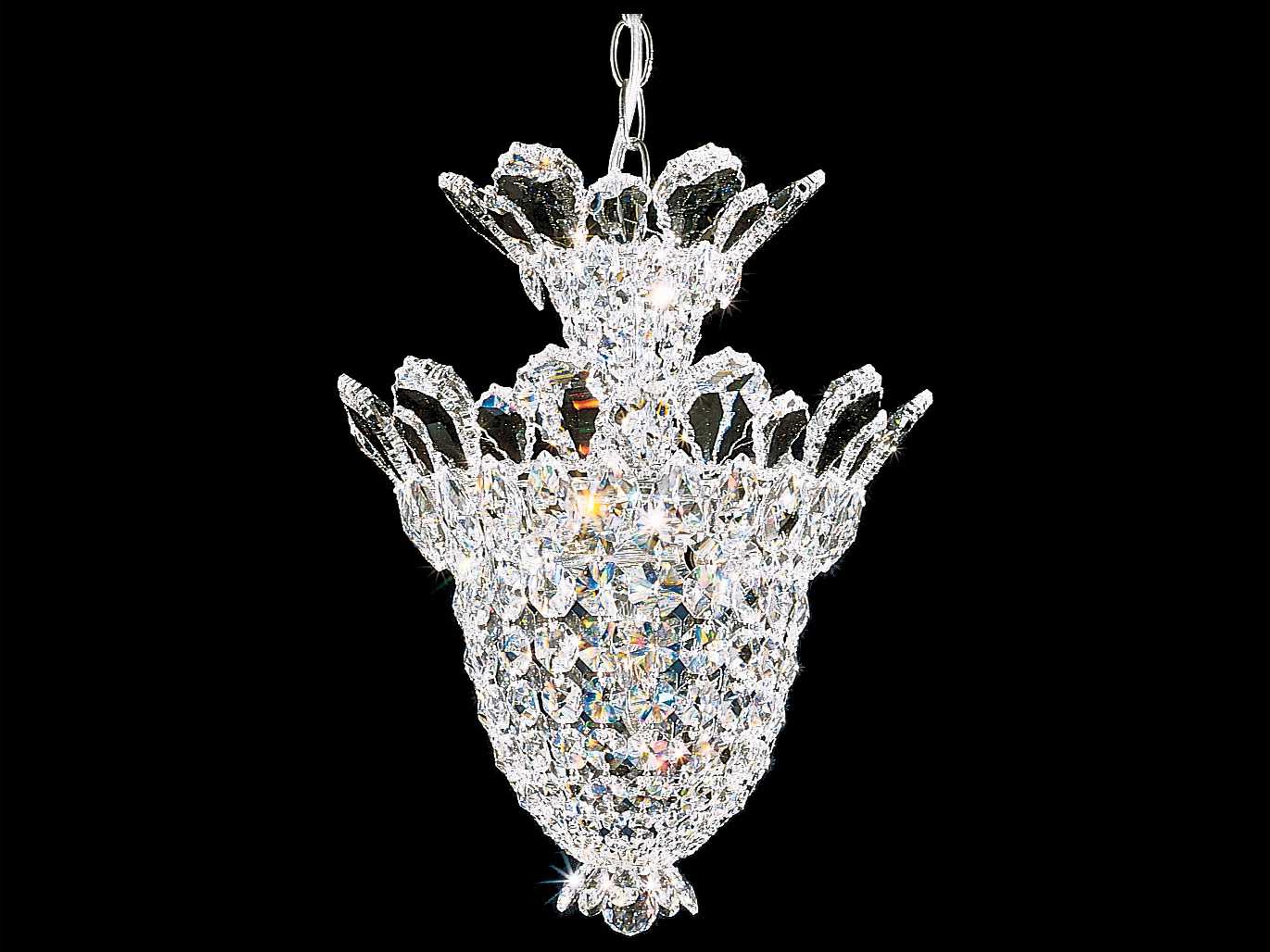 Trilliane 5-Light Silver Crystal Pendant