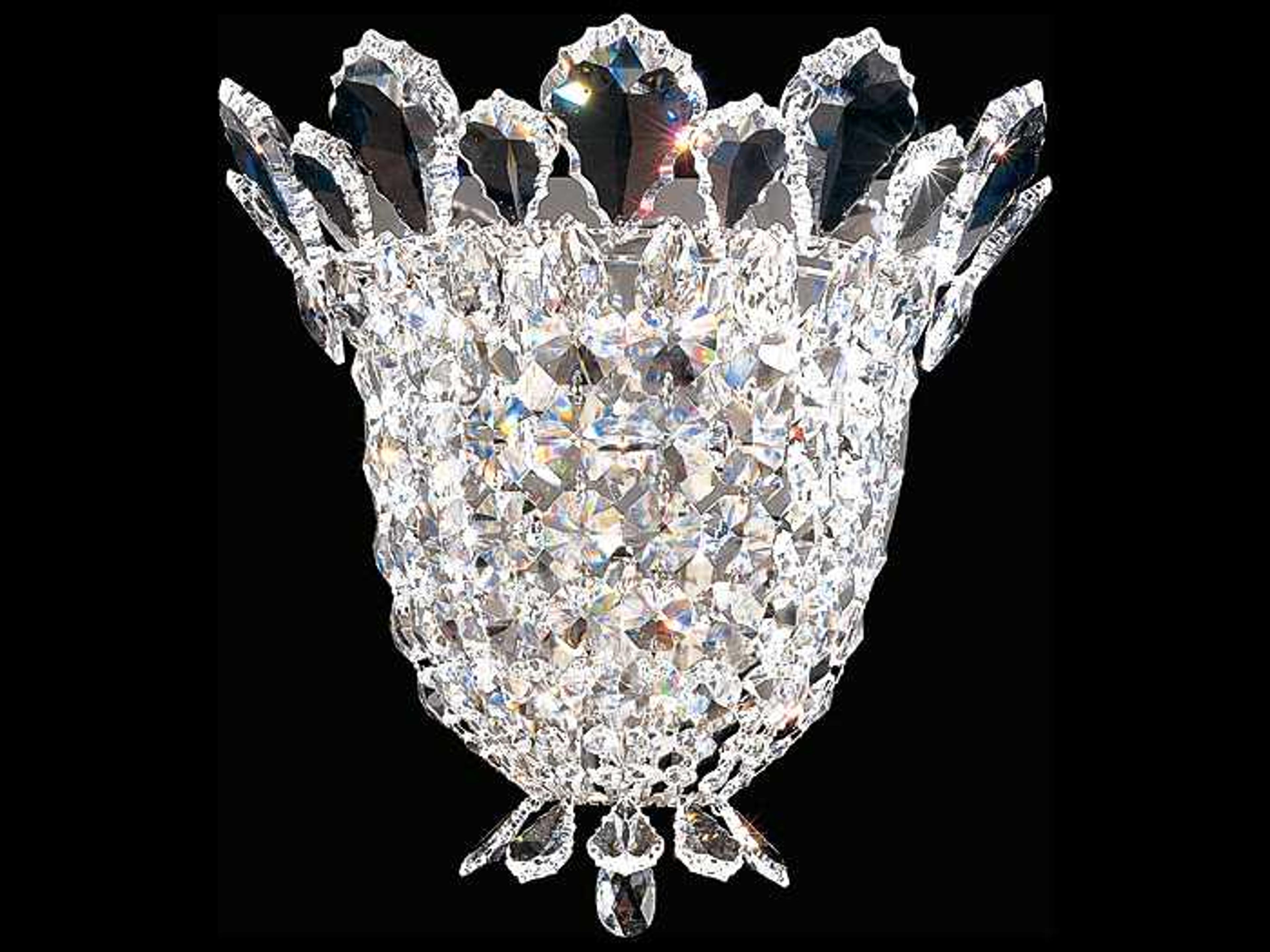 Trilliane 3-Light Silver Crystal Wall Sconce