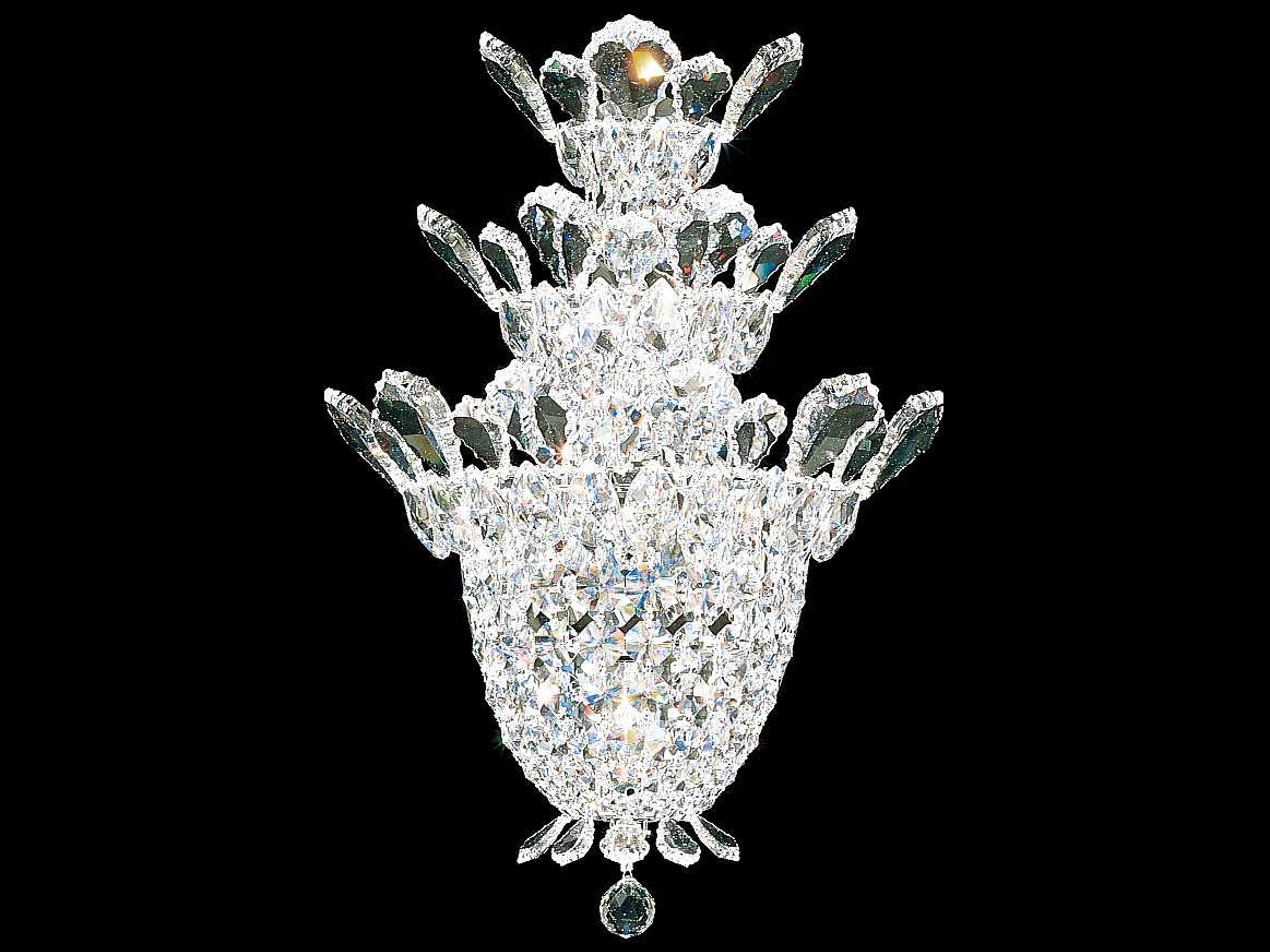 Trilliane 4-Light Silver Crystal Wall Sconce