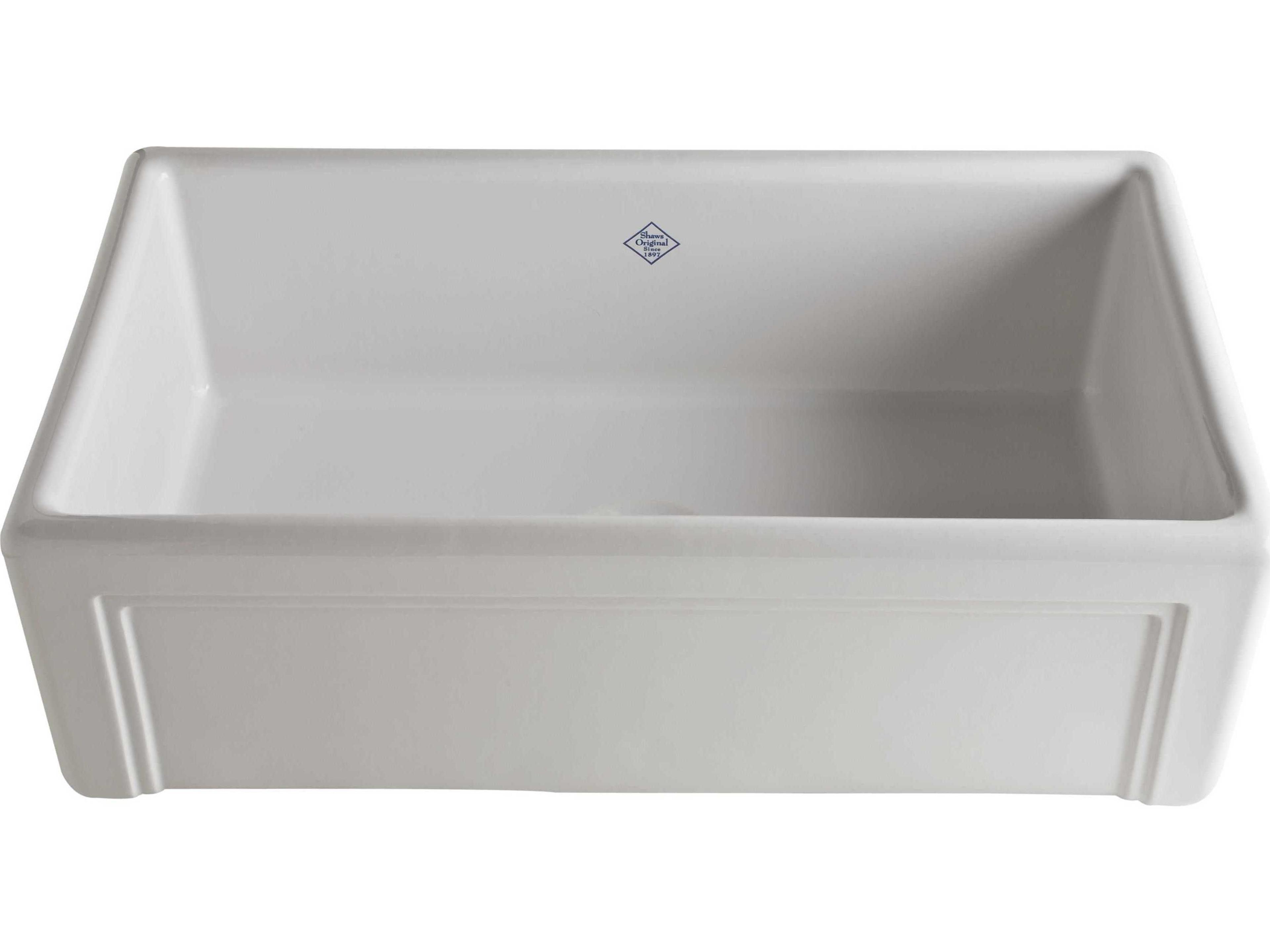 Original Egerton White 30" Rectangular Casement Edge Front Single Bowl Farmhouse Kitchen Sink